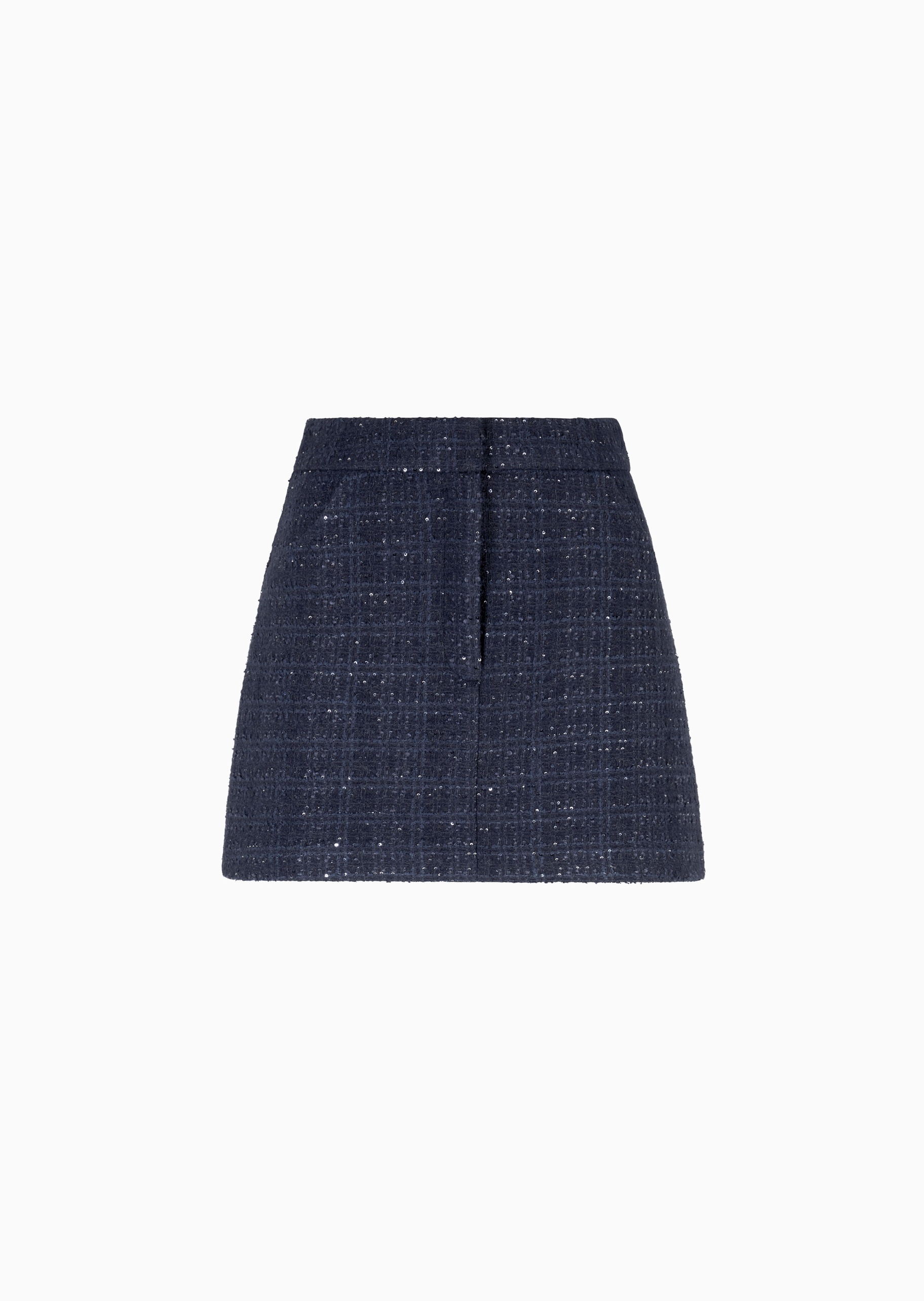 Emporio Armani 女士绵羊毛短款A字亮片优雅半身裙