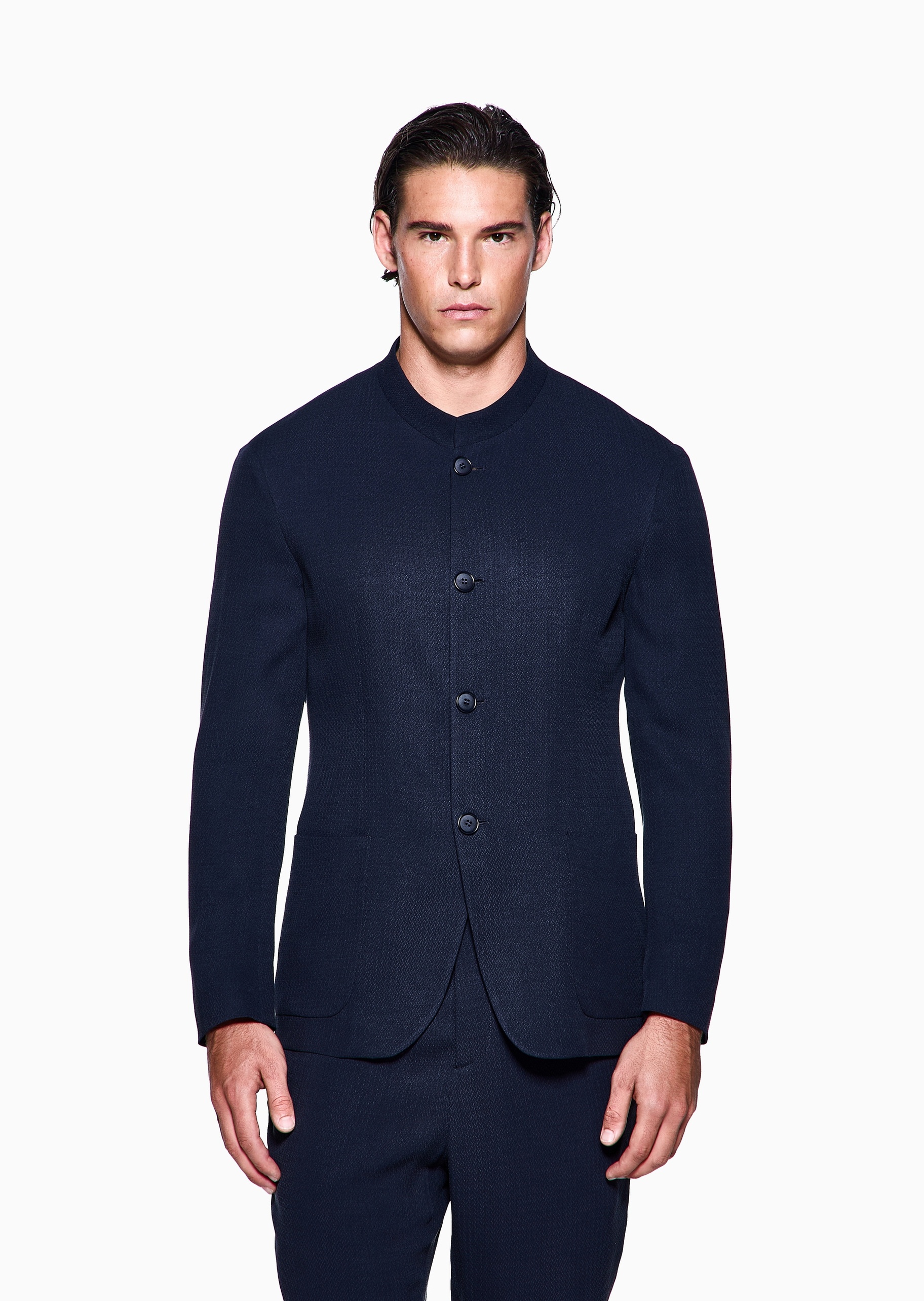 Giorgio Armani 男士小立领绅士风商务休闲西服西装外套