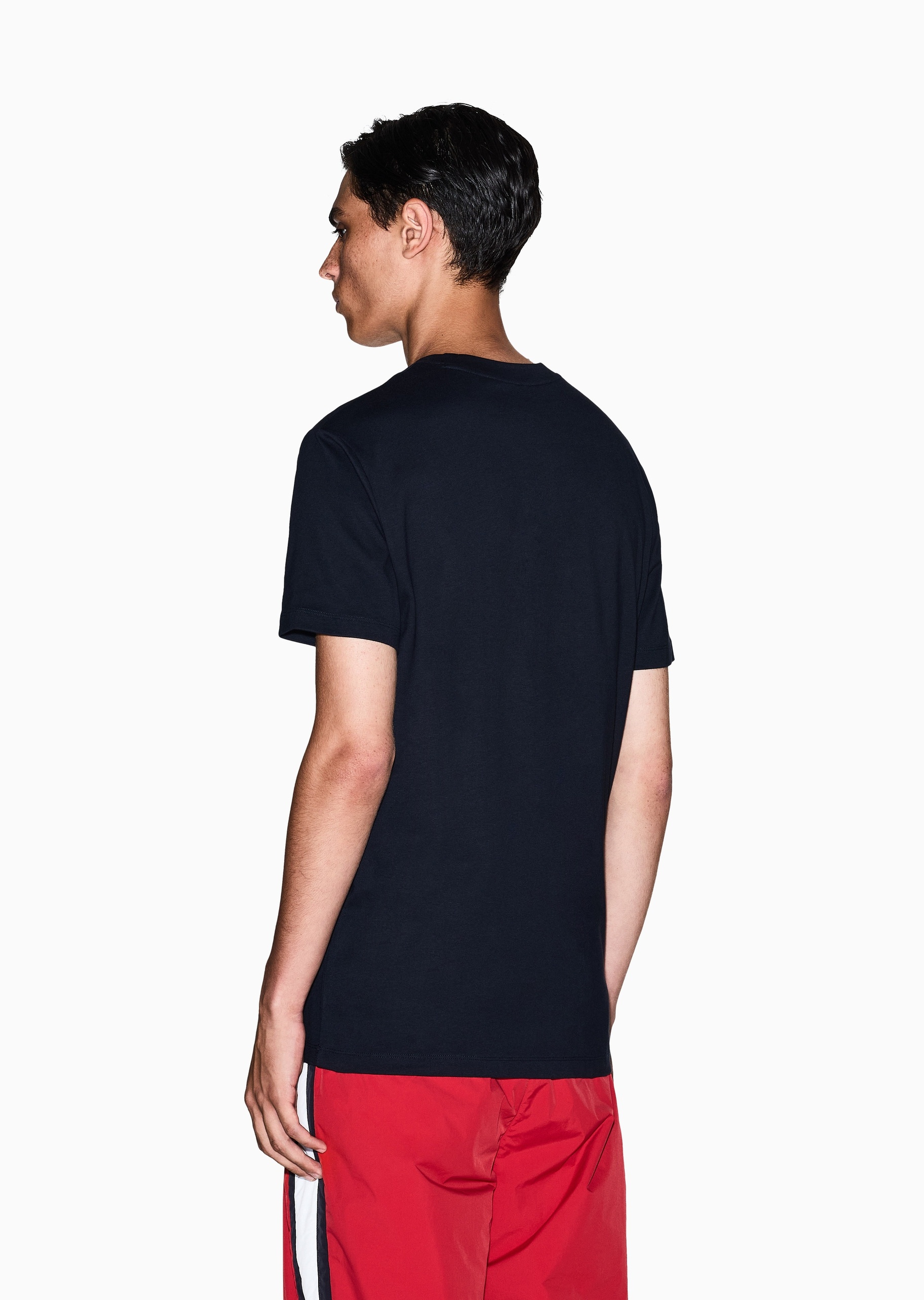 ARMANI EXCHANGE 男士纯棉合身短袖圆领时尚印花T恤