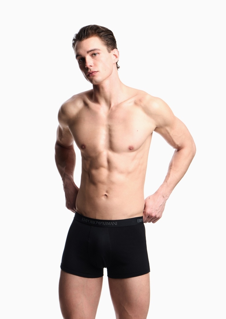Emporio Armani 男士三条装纯棉平角内裤轻奢礼物