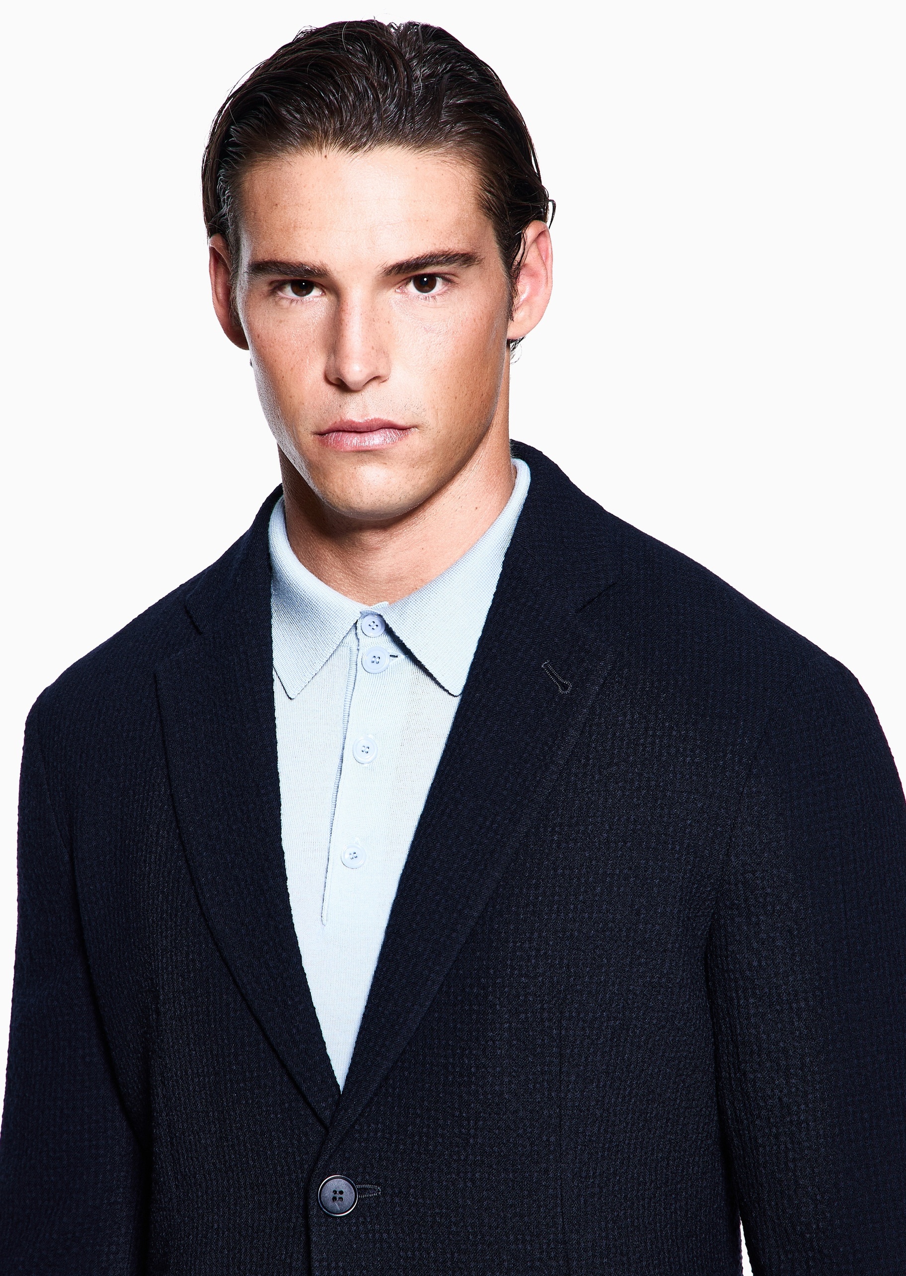 Giorgio Armani 男士绵羊毛平驳领休闲西服西装外套
