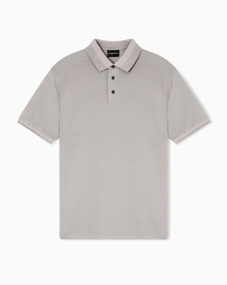 Emporio Armani 男士纯棉短袖翻领正肩Polo衫