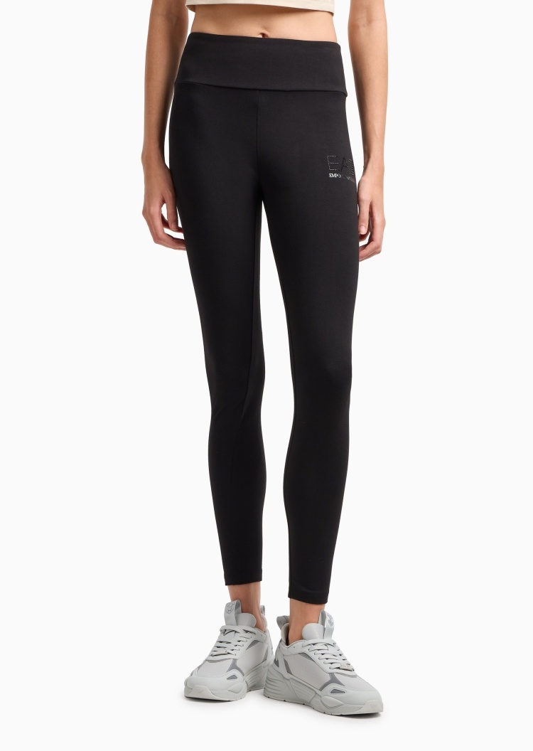 EA7 女士修身弹力户外健身训练运动紧身裤