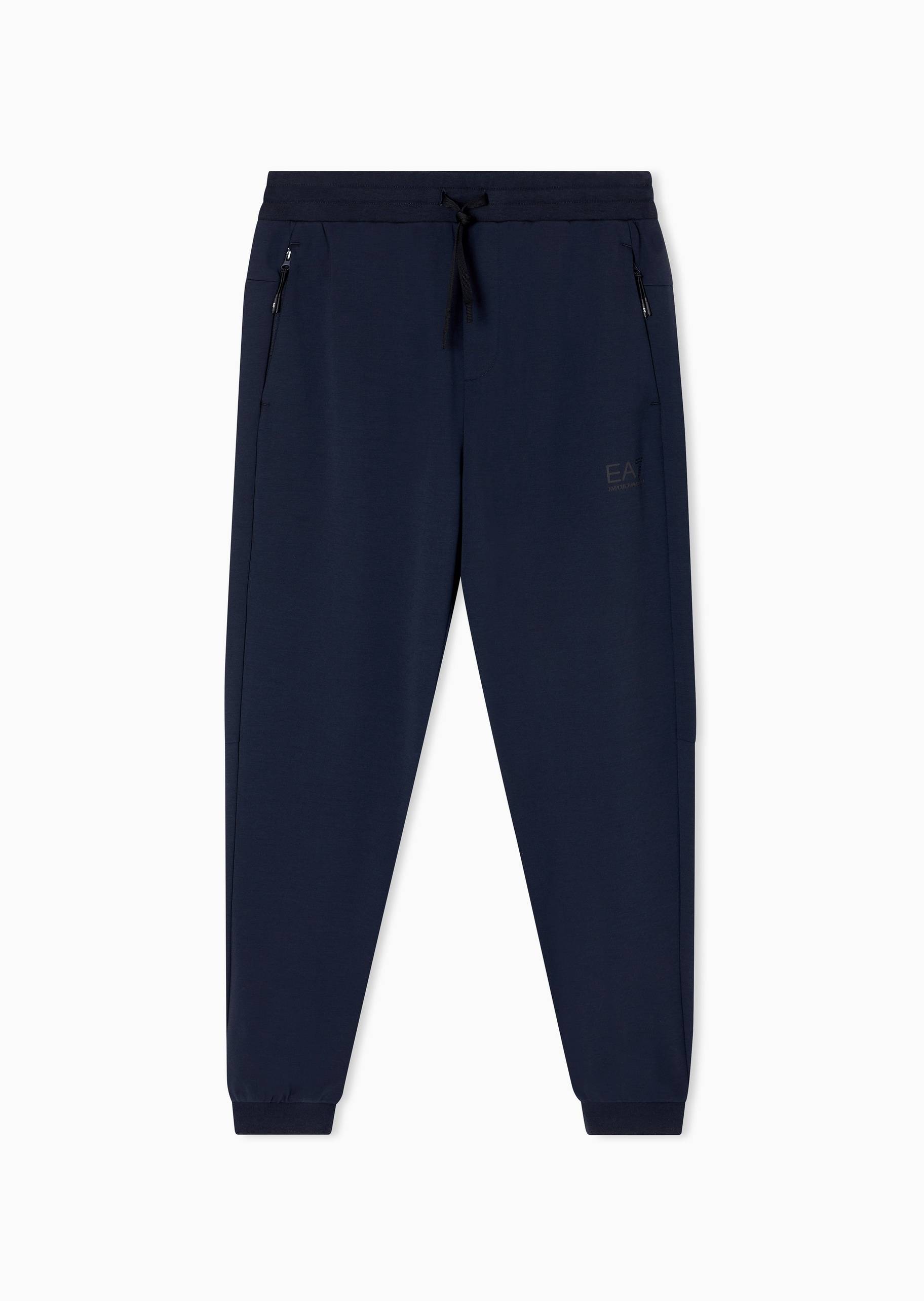 EA7 男士宽松跑步户外弹力棉重磅运动卫裤