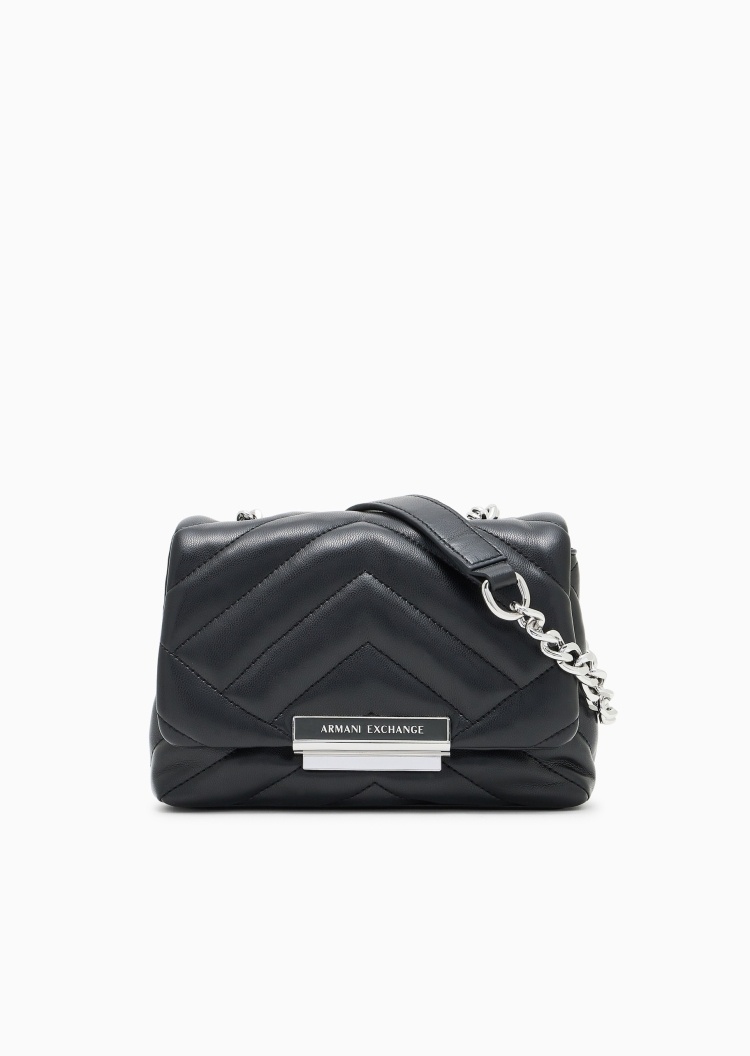 ARMANI EXCHANGE 女士翻盖可调节肩带单肩斜挎迷你包