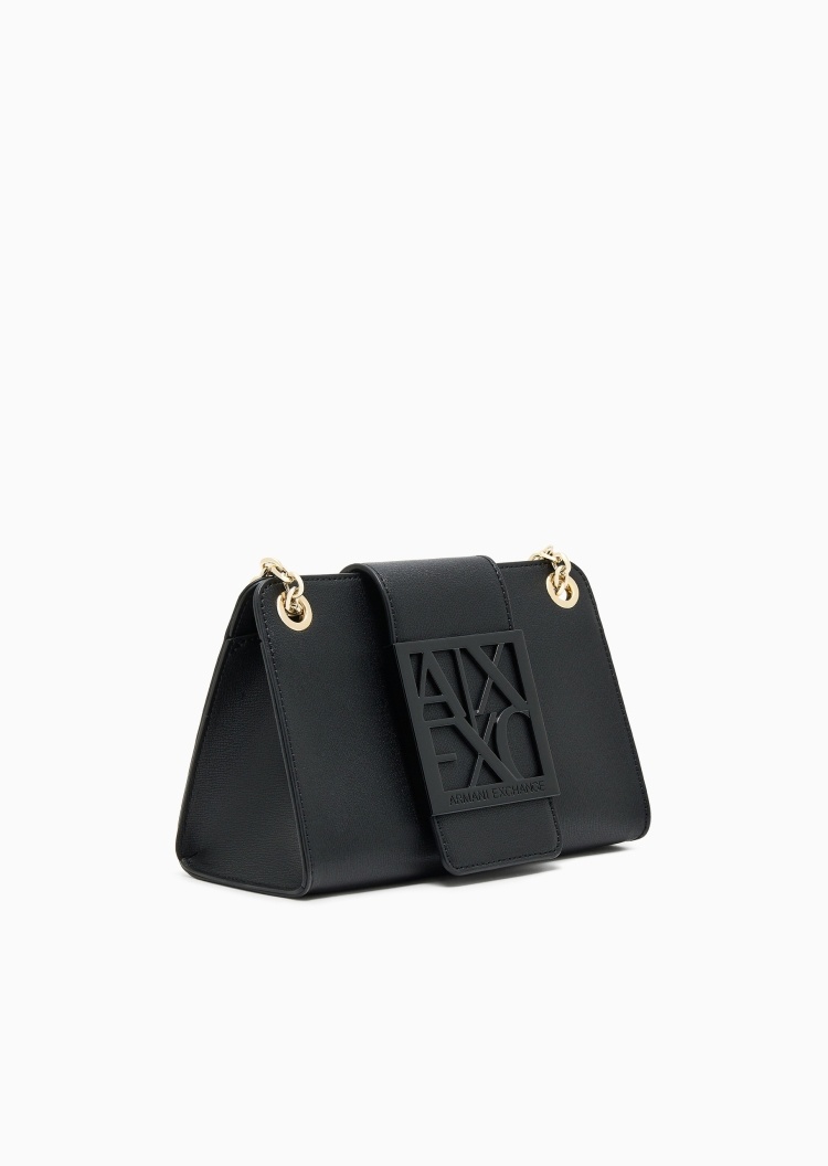 ARMANI EXCHANGE 女士磁扣三角形链条单肩斜挎迷你包