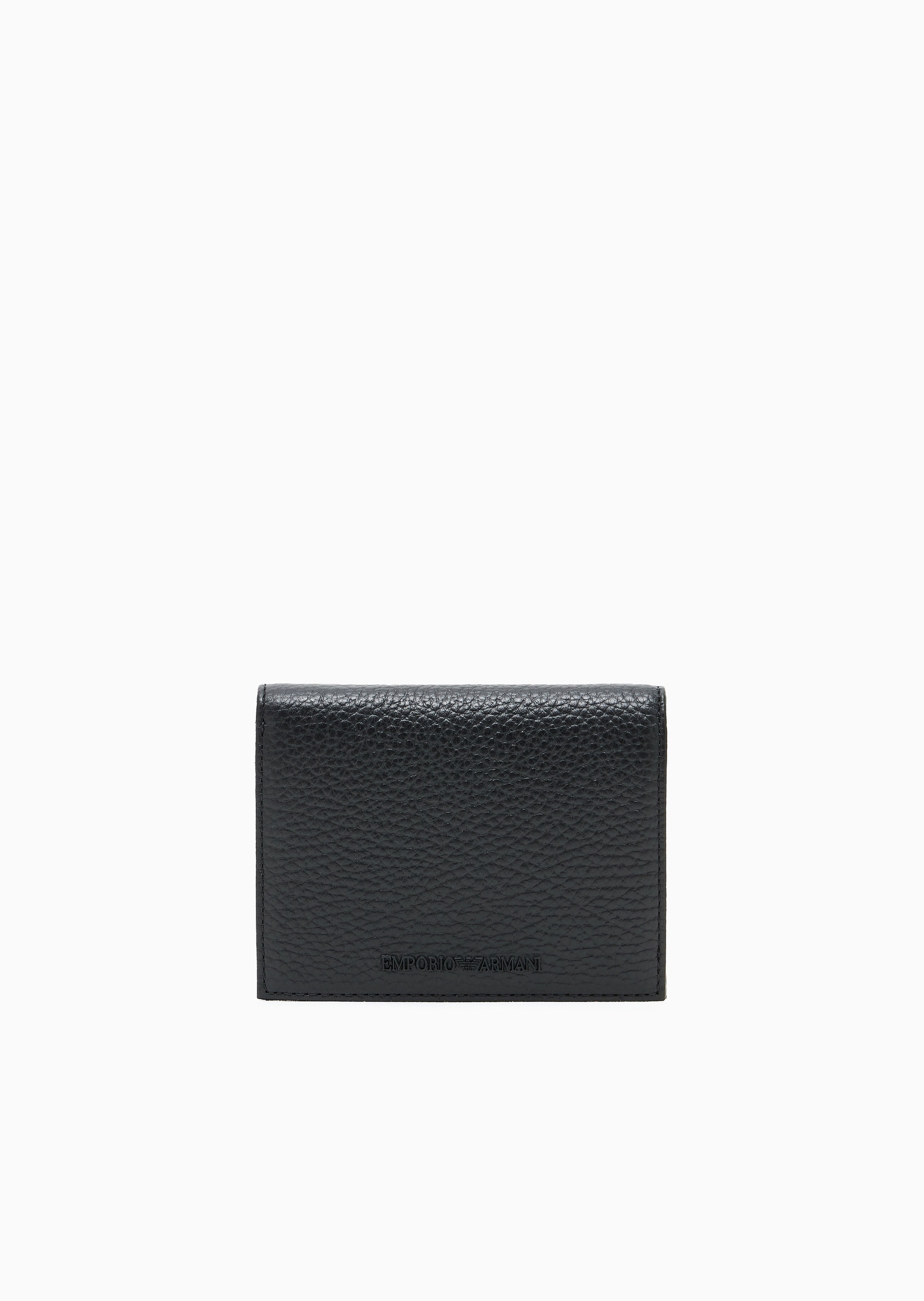 Emporio Armani 男士牛皮革荔枝纹对折轻便钱夹钱包卡包一体