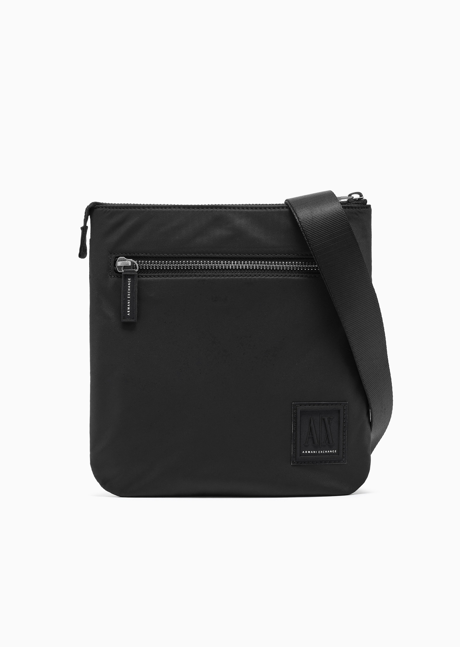 ARMANI EXCHANGE 男士拉链扁平可调节肩带单肩斜挎包