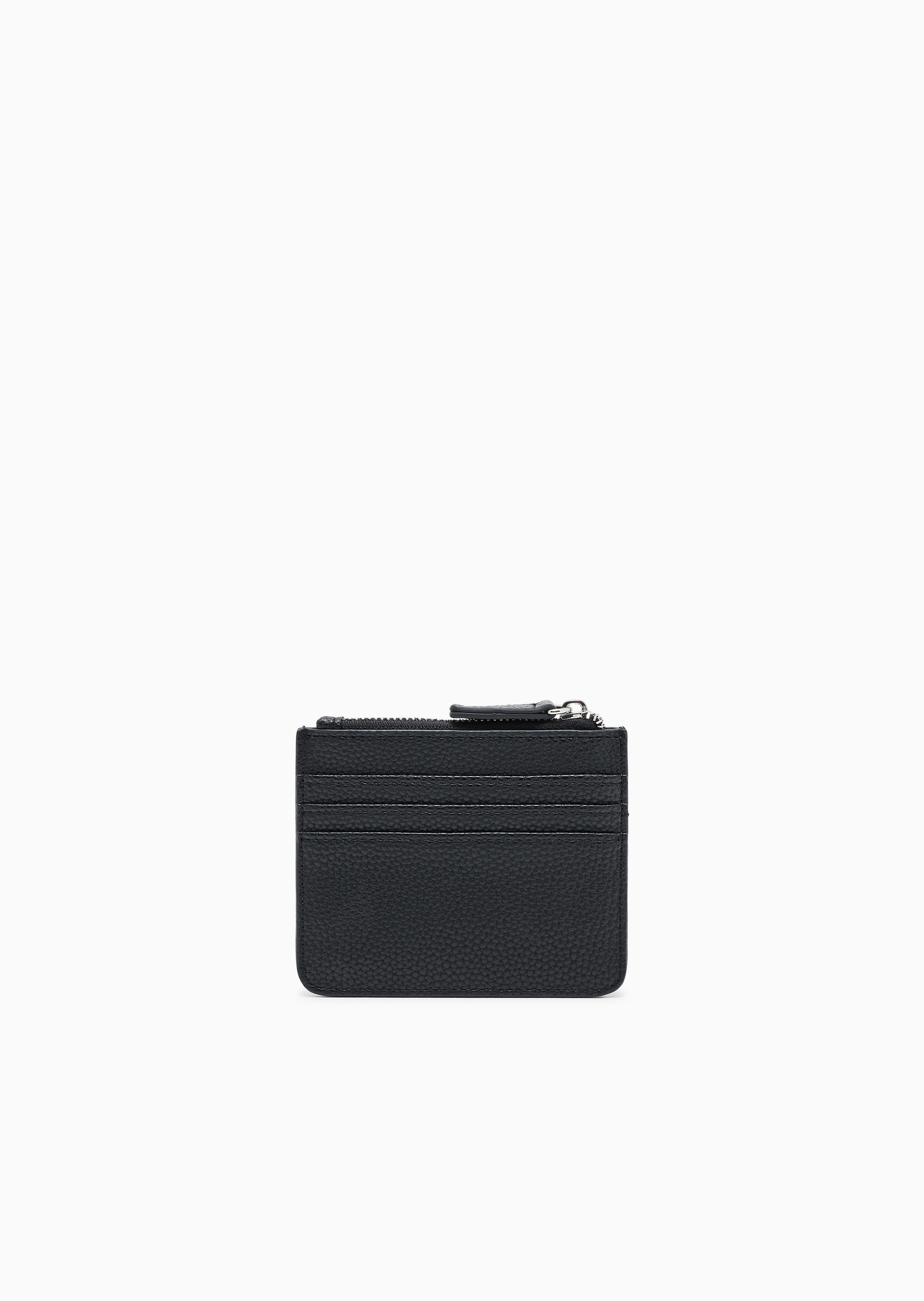 ARMANI EXCHANGE 女士拉链扁平多卡位鹿皮纹手拿卡夹