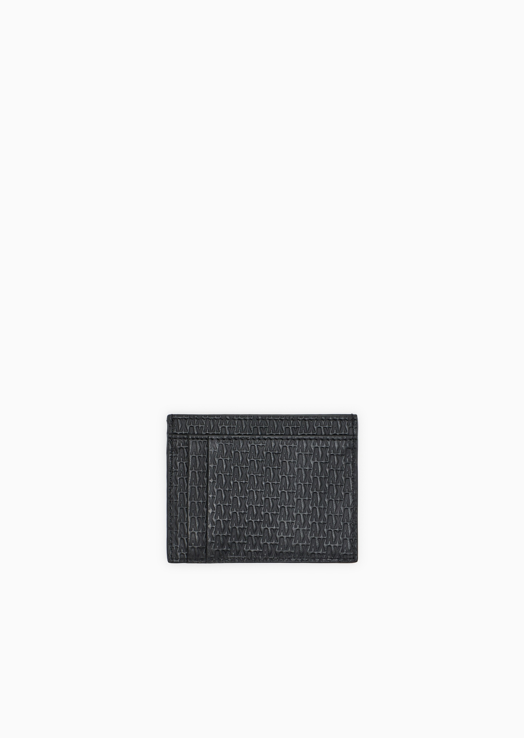 ARMANI EXCHANGE 男士牛皮革扁平卡夹钥匙扣压花小皮具套装