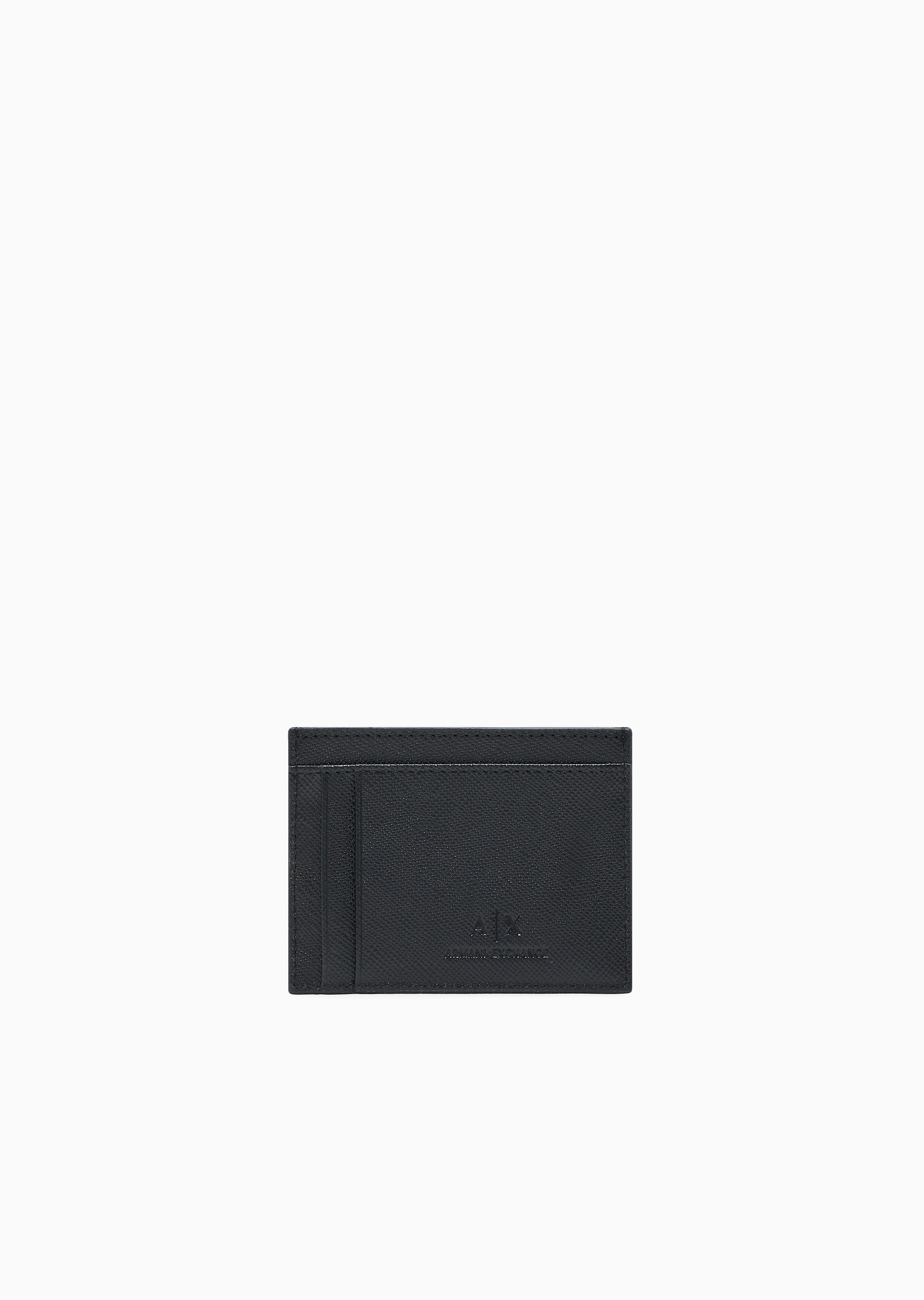 ARMANI EXCHANGE 男士牛皮革扁平多卡位纹理手拿卡夹