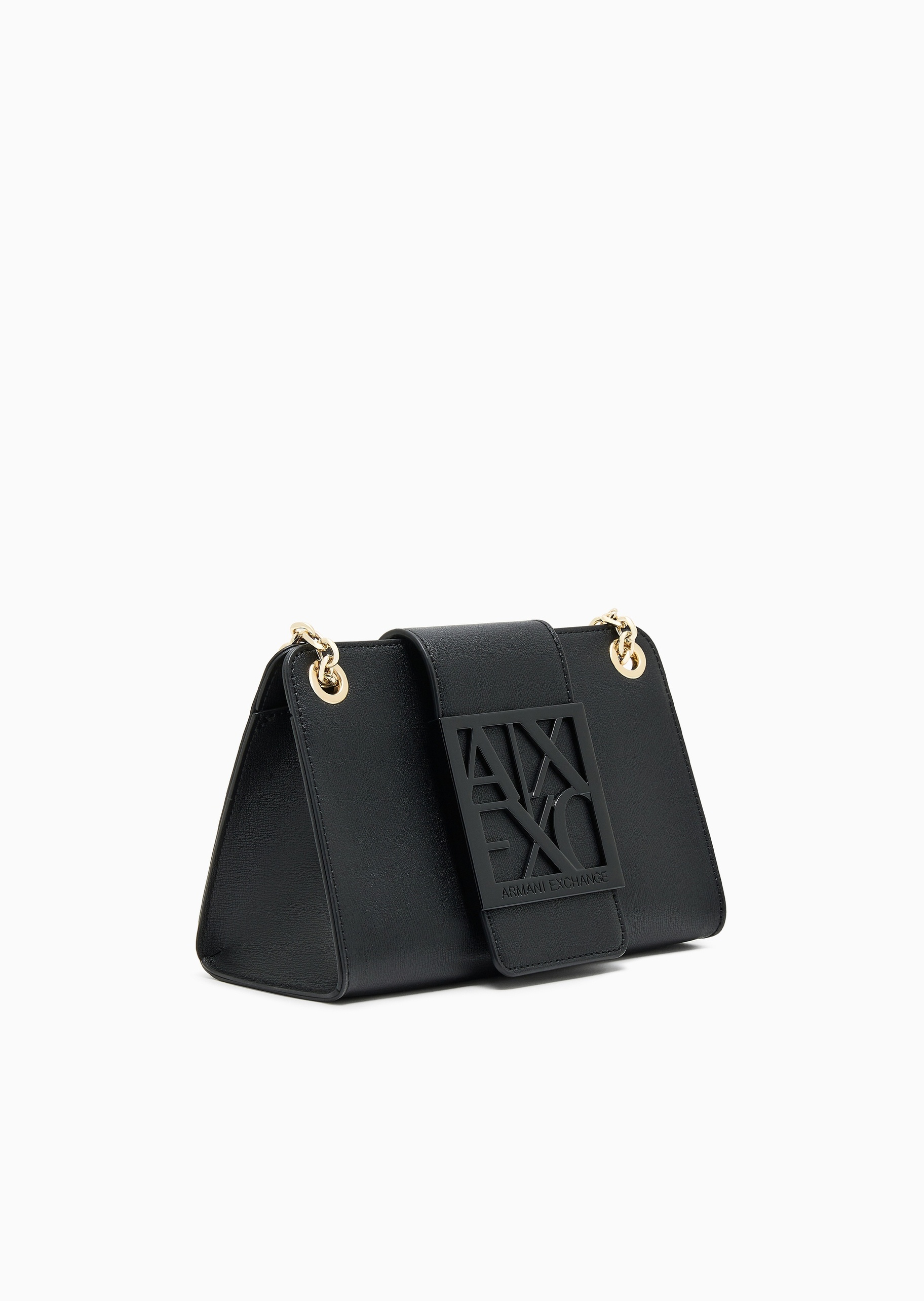 ARMANI EXCHANGE 女士磁扣三角形链条单肩斜挎迷你包