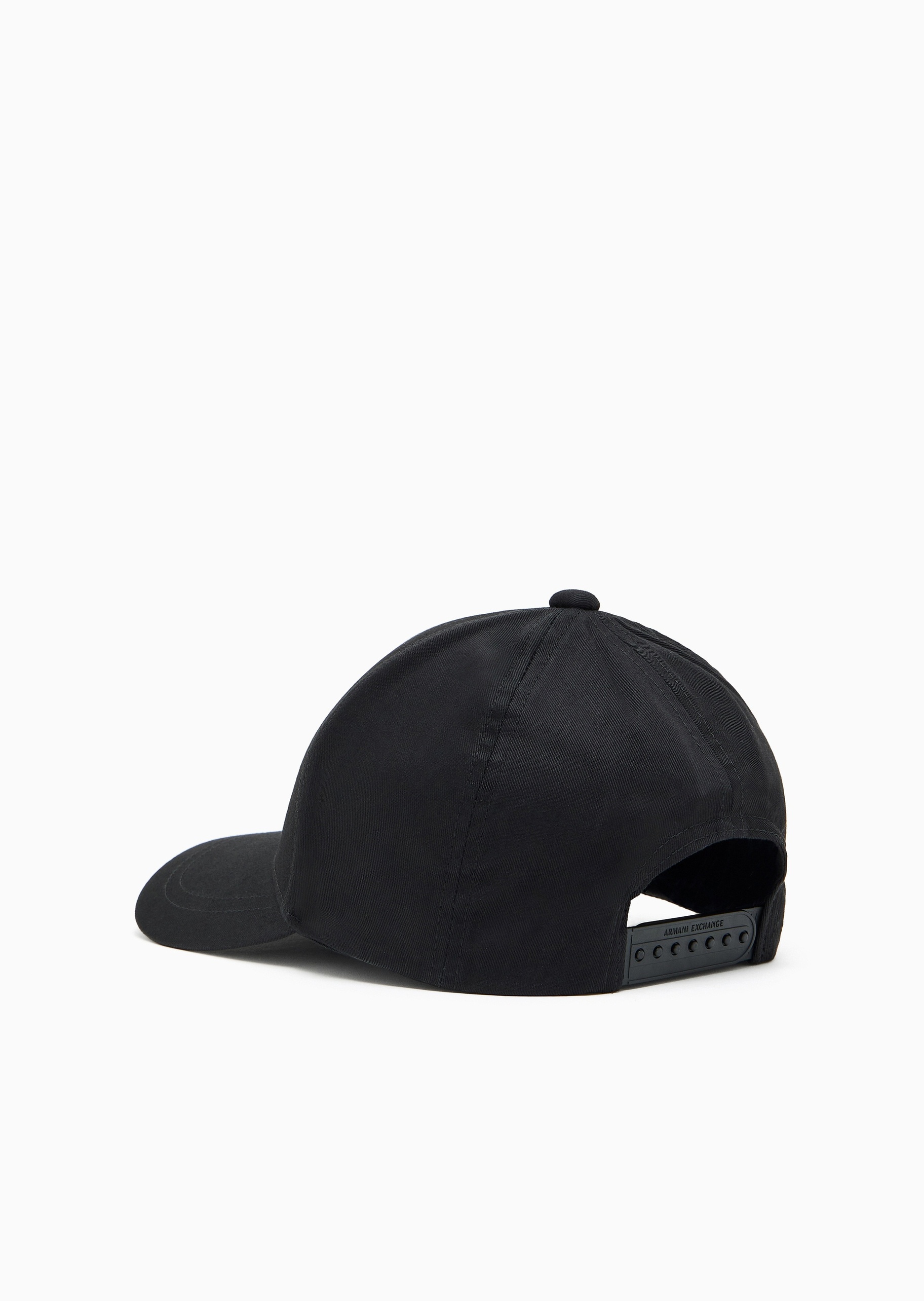 ARMANI EXCHANGE 男女同款全棉排扣圆顶弯檐LOGO刺绣棒球帽