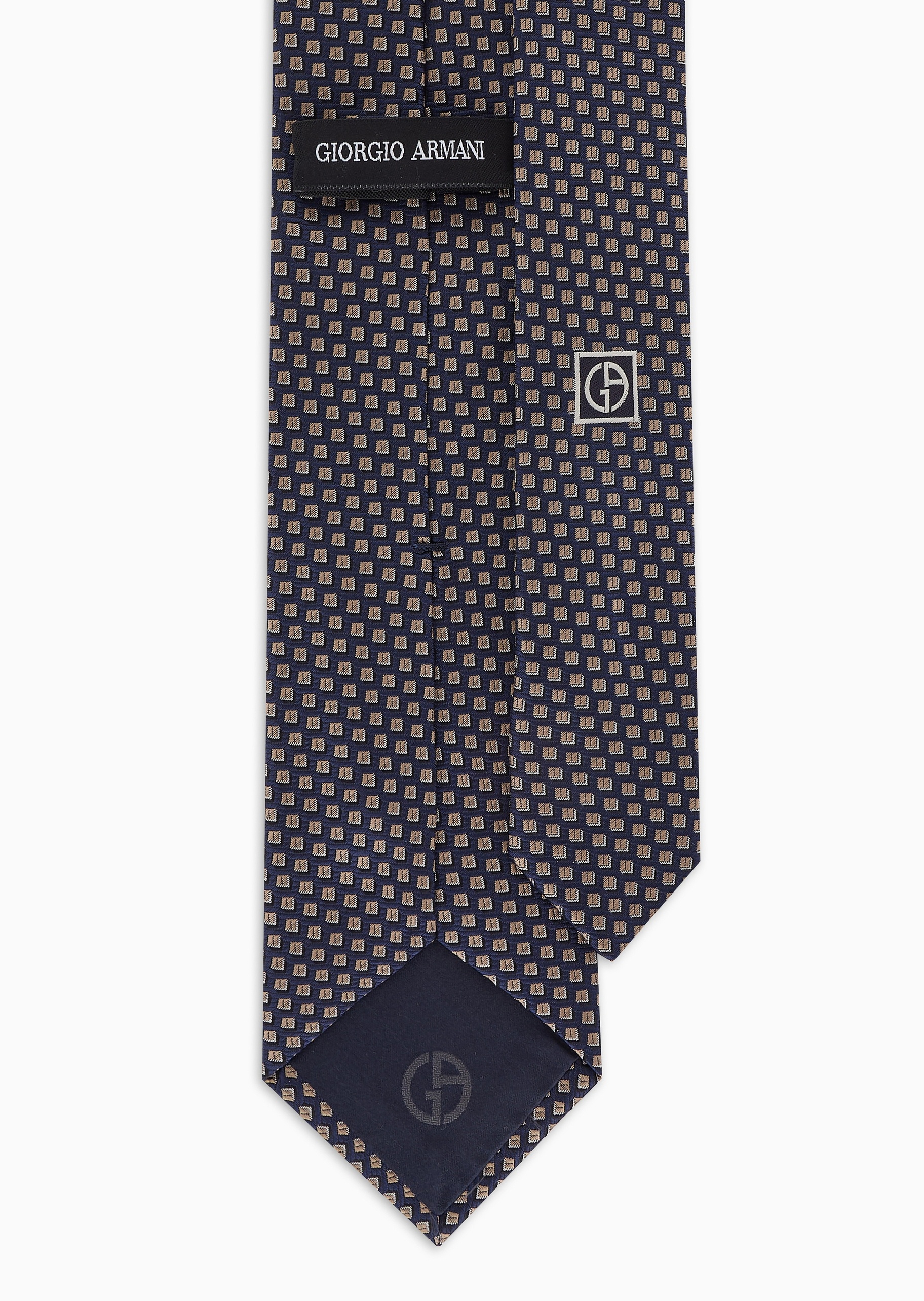 Giorgio Armani 男士桑蚕丝手打箭头型通体提花休闲领带