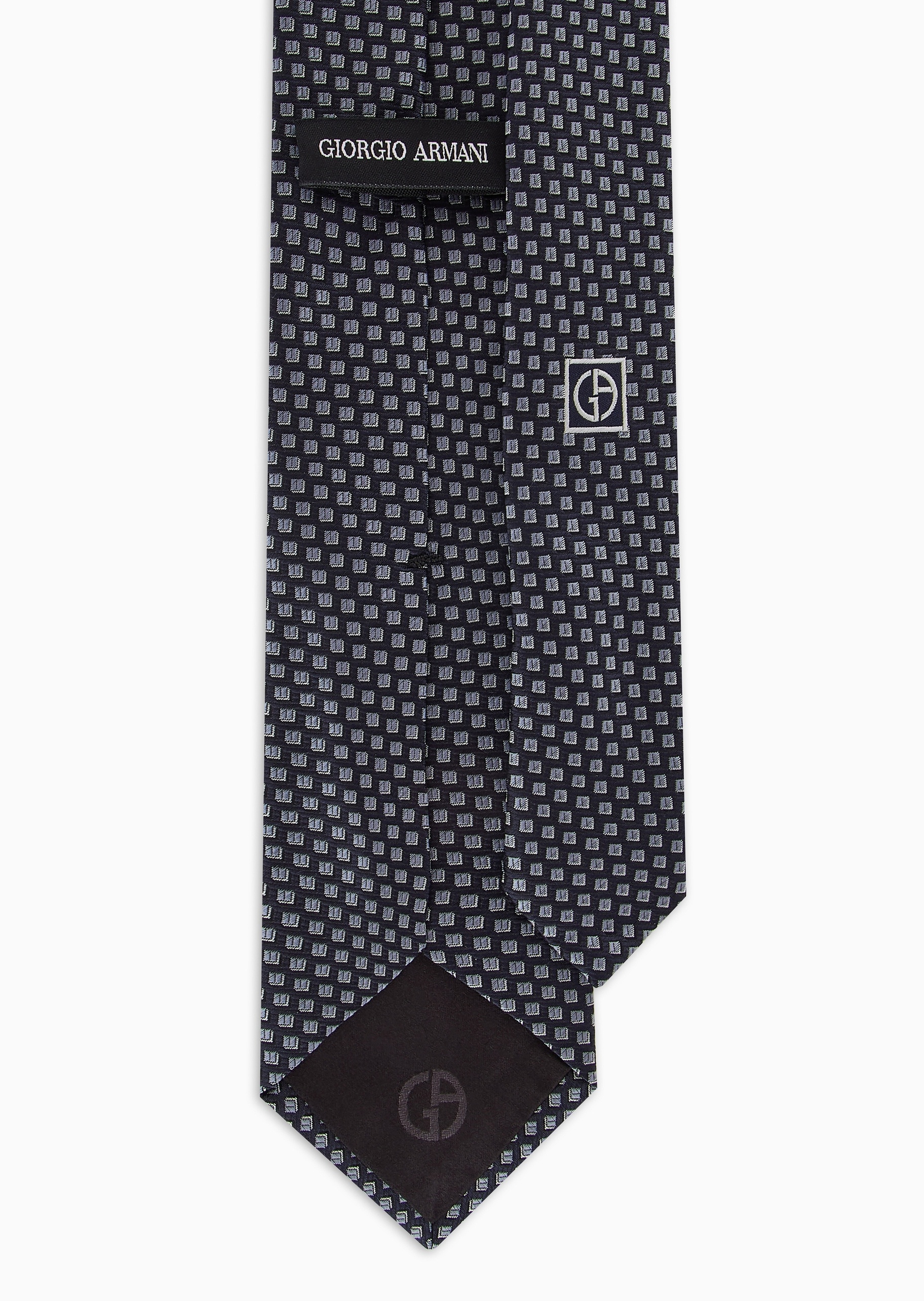 Giorgio Armani 男士桑蚕丝手打箭头型通体提花休闲领带