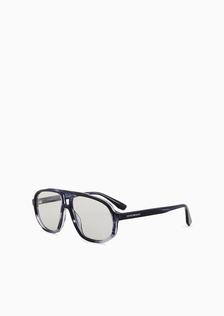 Emporio Armani 男士飞行员形复古玳瑁太阳眼镜墨镜