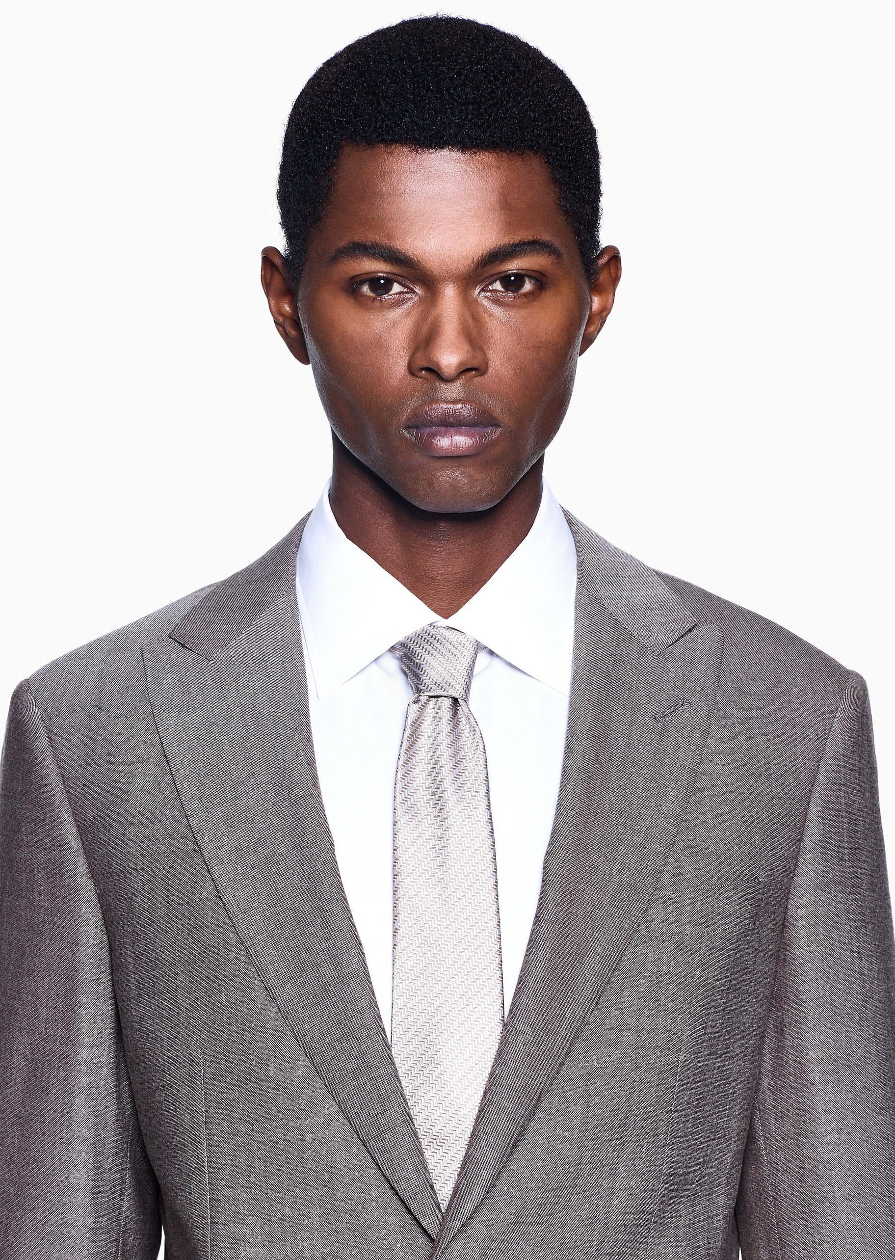 Giorgio Armani 男士桑蚕丝手打箭头型几何提花领带