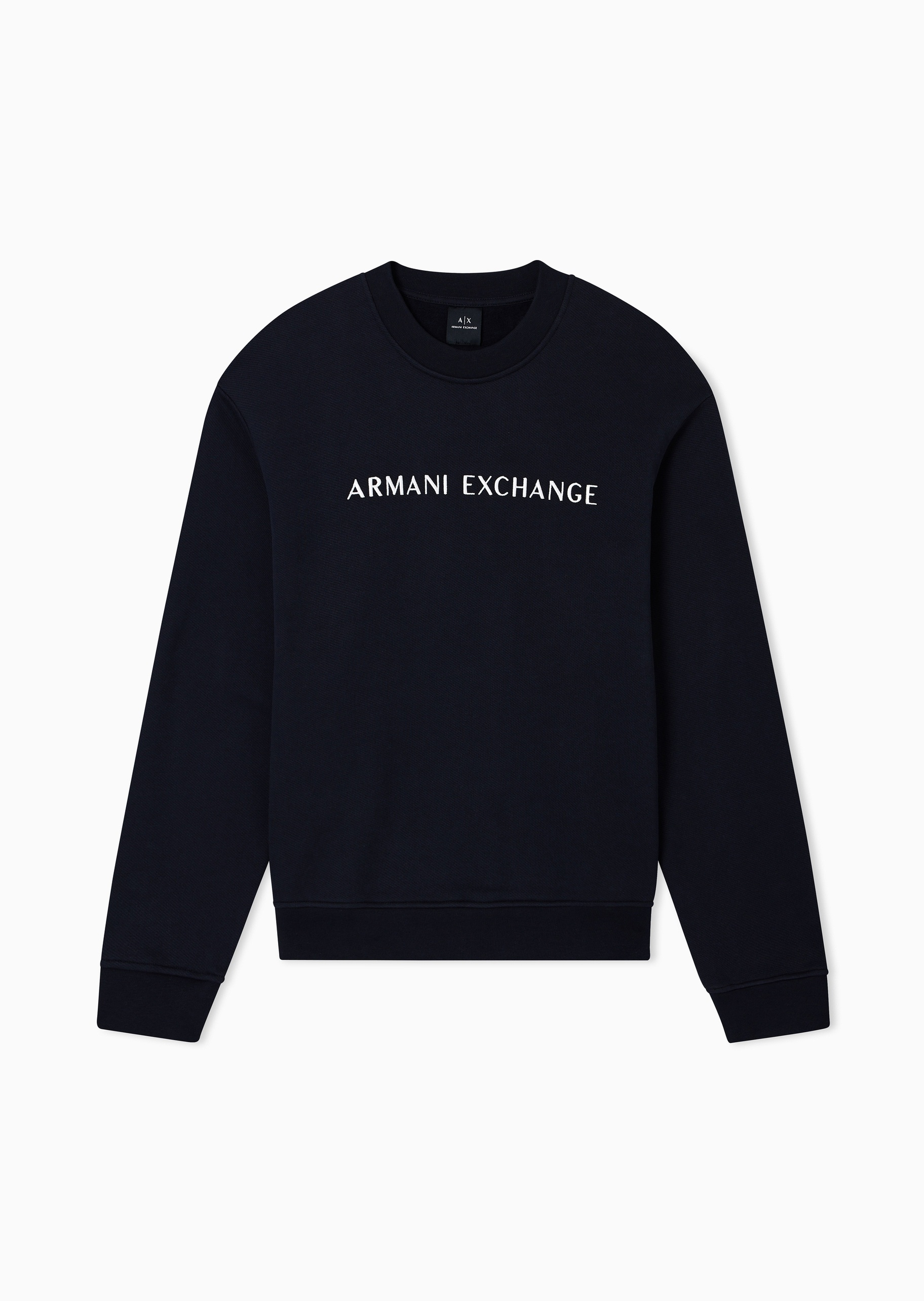ARMANI EXCHANGE 男士纯棉重磅宽松长袖圆领刺绣卫衣