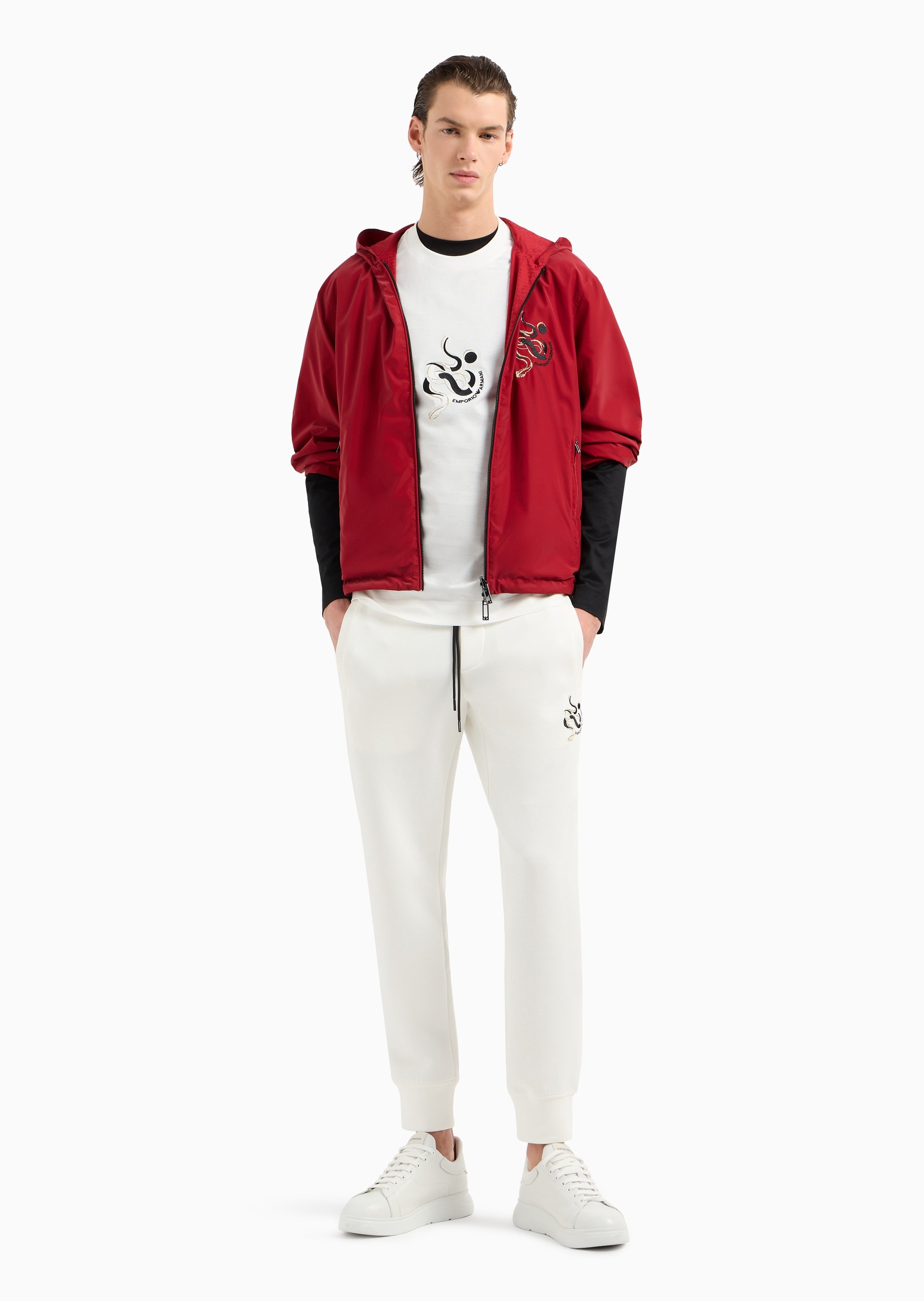 Emporio Armani 易烊千玺同款蛇年限定男士刺绣T恤