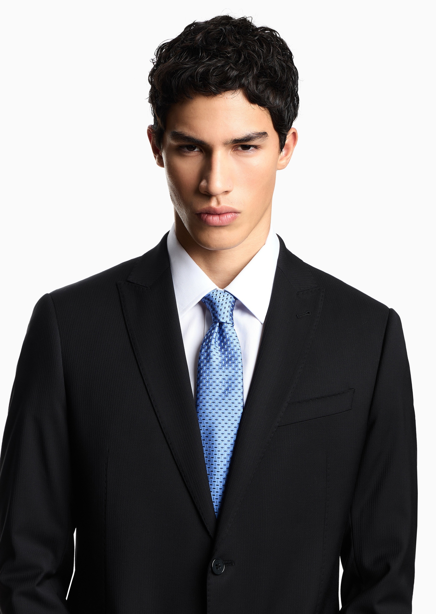 Emporio Armani 男士桑蚕丝商务正装领带配饰新婚礼物