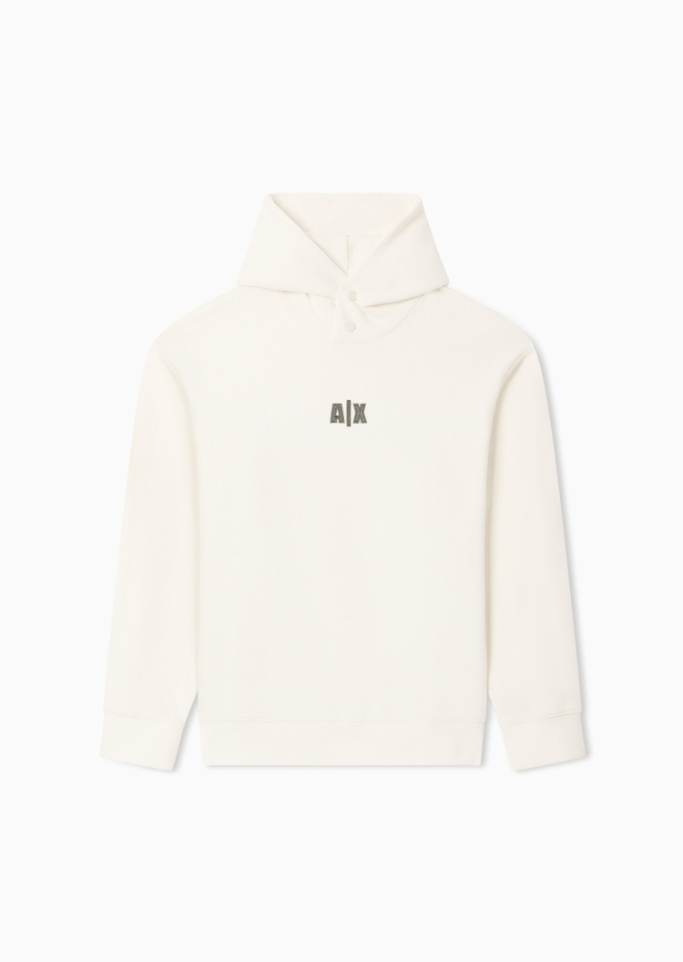 ARMANI EXCHANGE 男士宽松连帽刺绣运动风卫衣