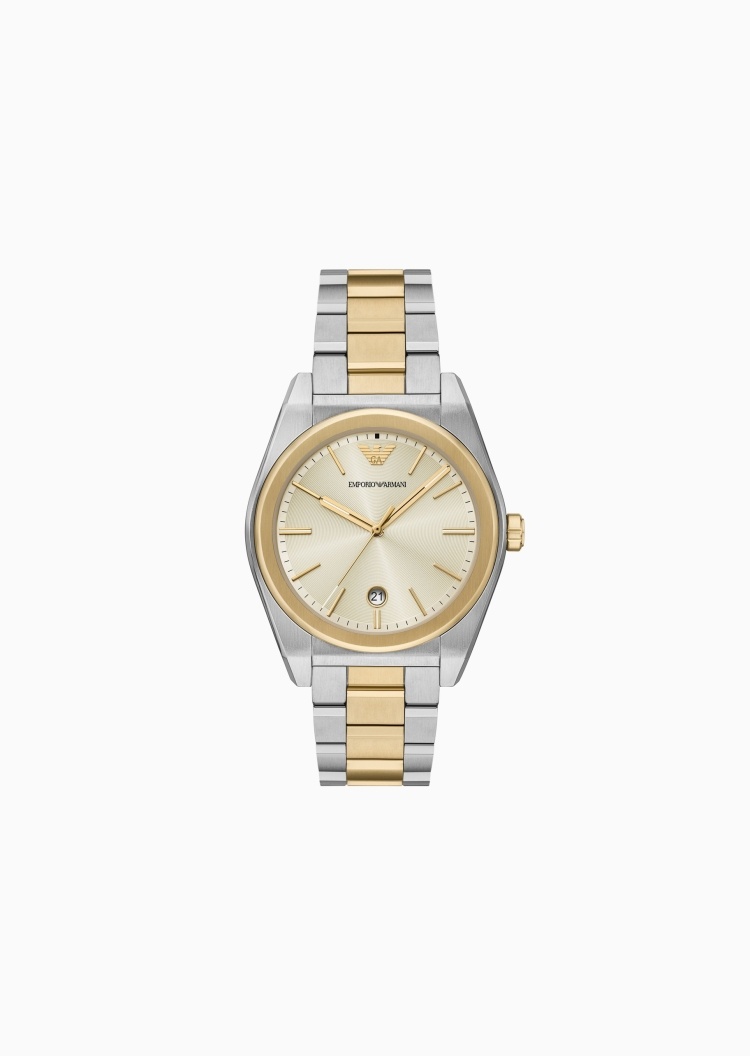 Emporio Armani 男士大表盘钢带优雅时尚石英腕表