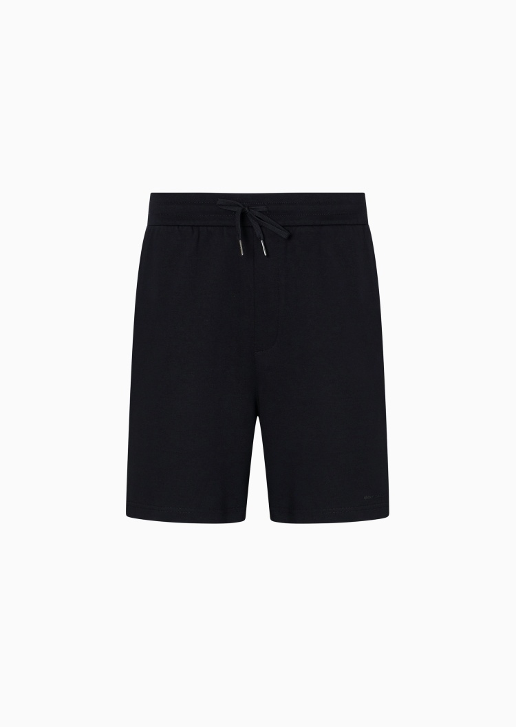 ARMANI EXCHANGE 男士全棉松紧系带直筒纯色休闲短裤