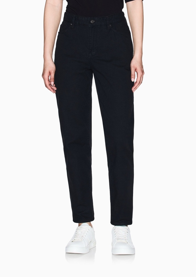 ARMANI EXCHANGE 女士棉质合身中腰九分锥形直脚牛仔裤