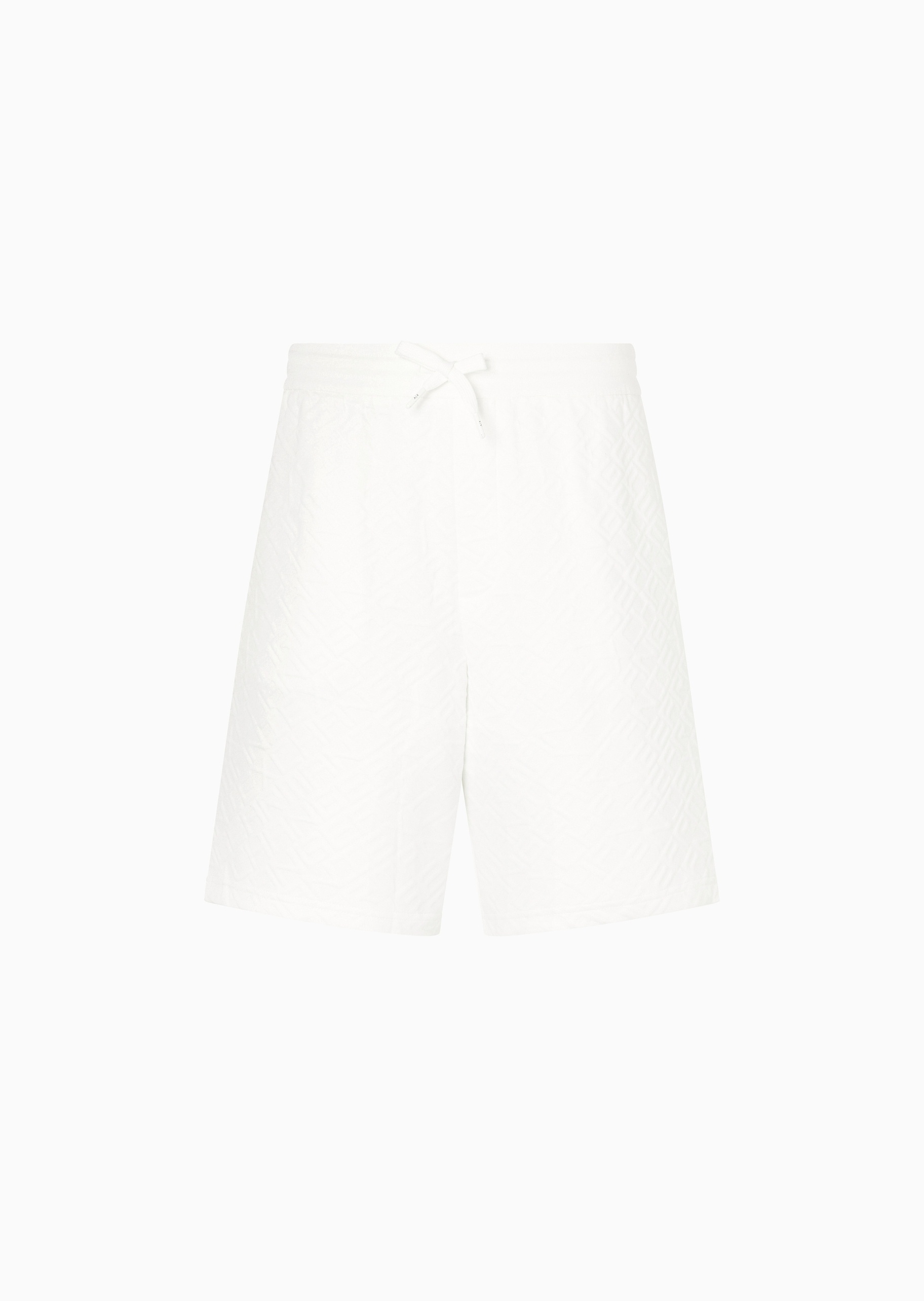 ARMANI EXCHANGE 男士微弹松紧系带满印LOGO短裤