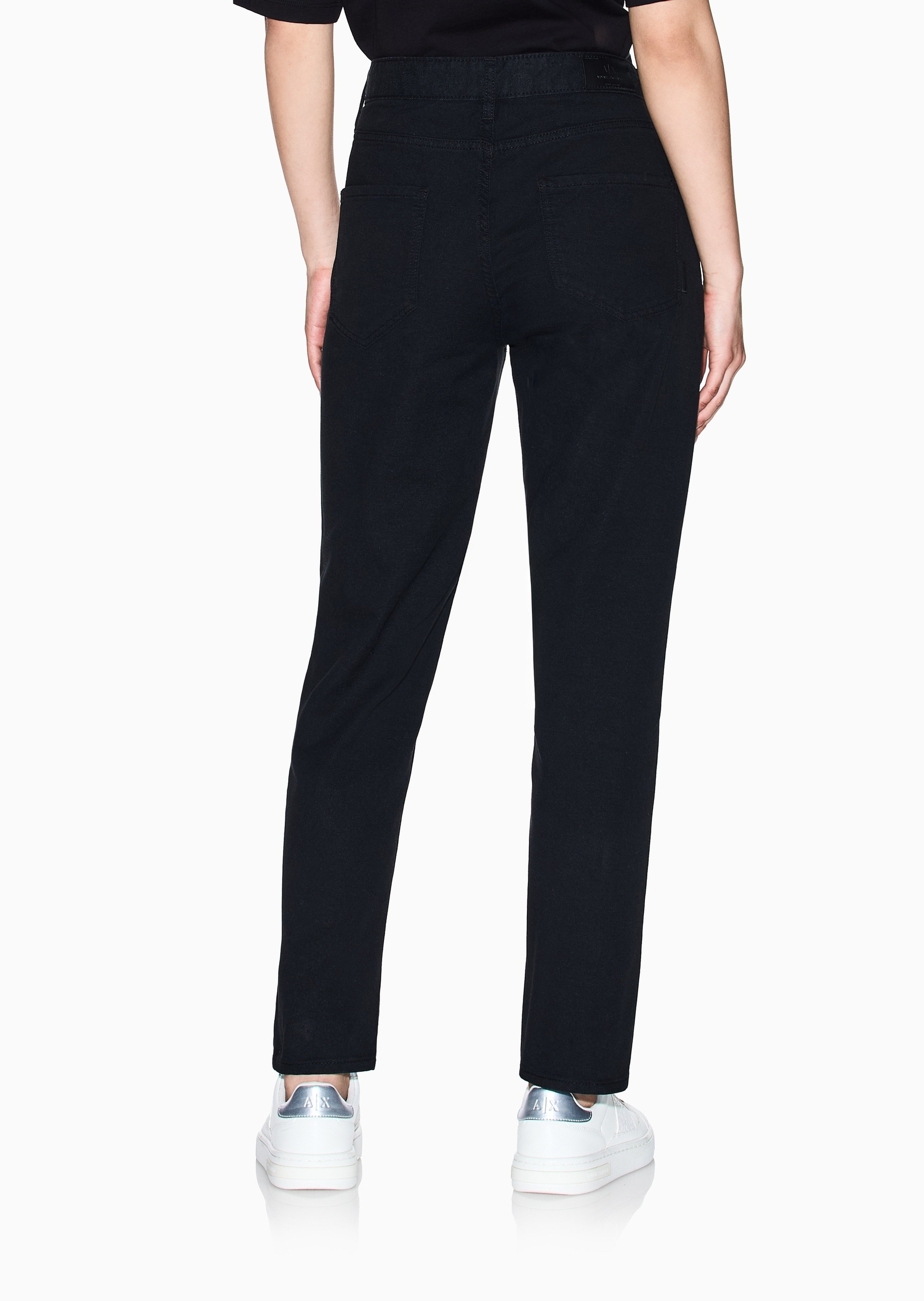 ARMANI EXCHANGE 女士棉质合身中腰九分锥形直脚牛仔裤
