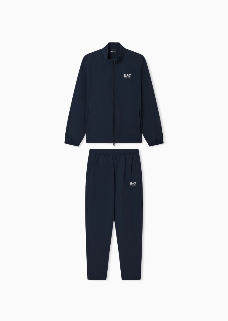 EA7 男士立领开衫长裤拉链门襟印花运动套装