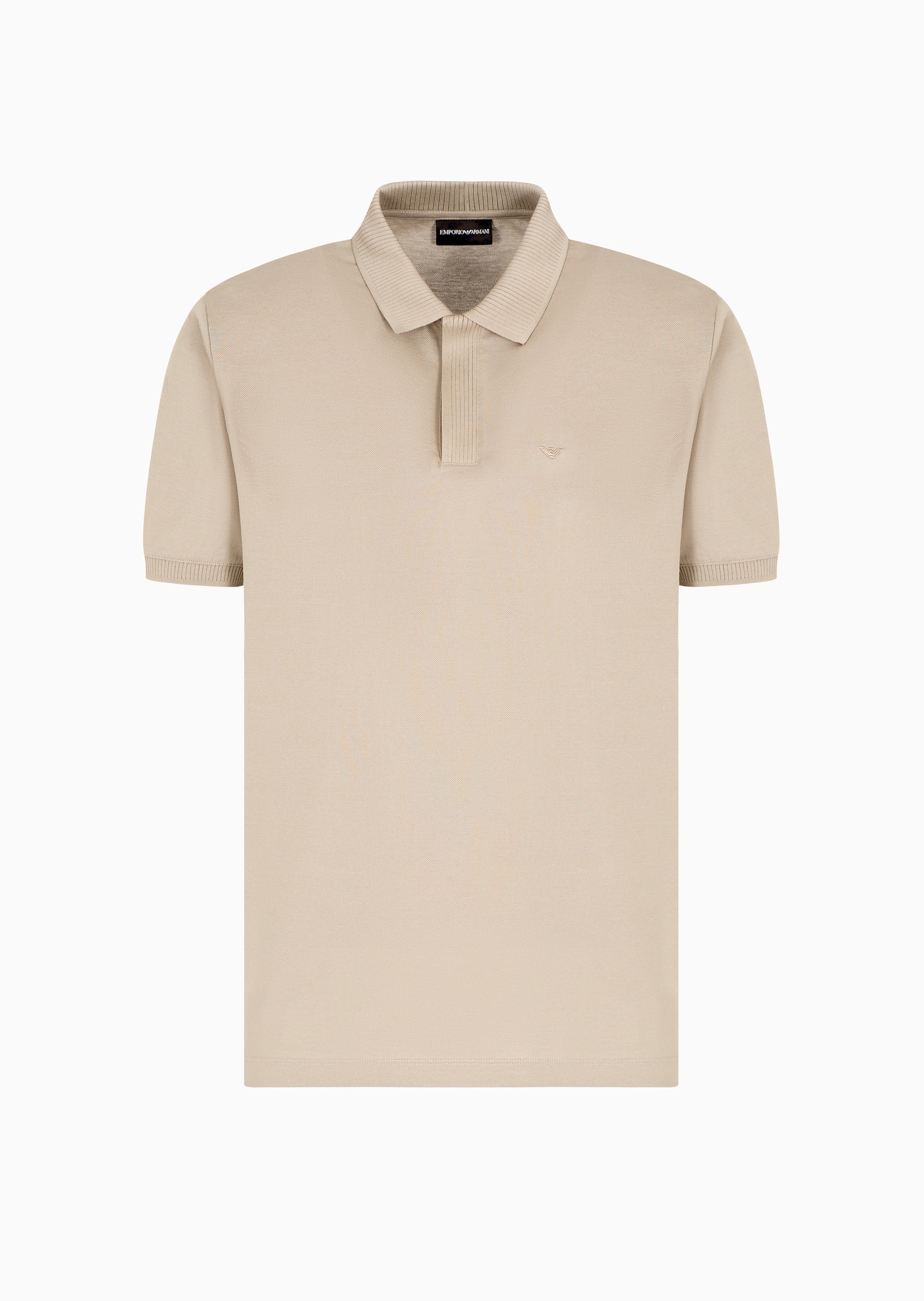 Emporio Armani 男士全棉合身短袖翻领暗门襟多色Polo衫
