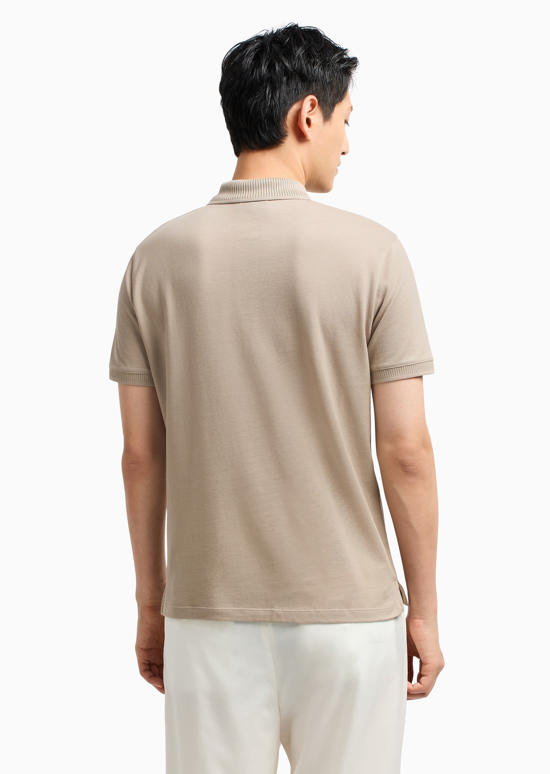 Emporio Armani 男士全棉合身短袖翻领暗门襟多色Polo衫