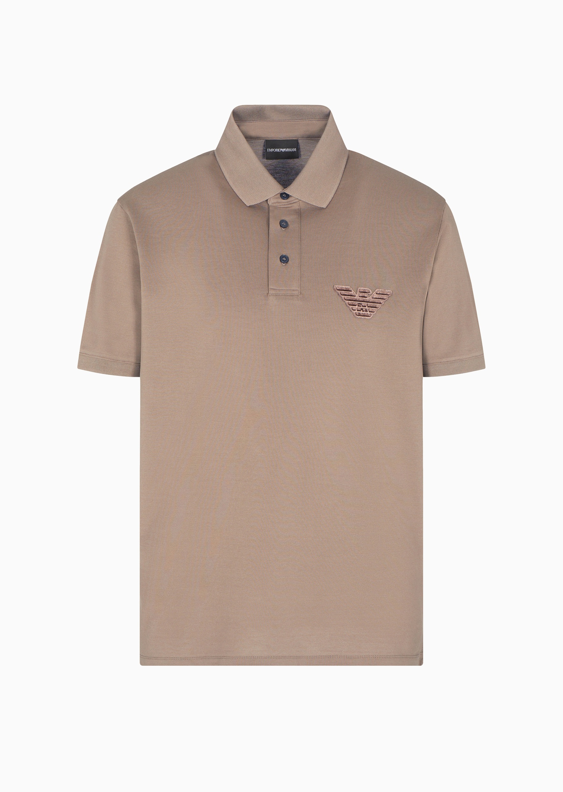 Emporio Armani 男士珠地纯棉短袖翻领Polo衫