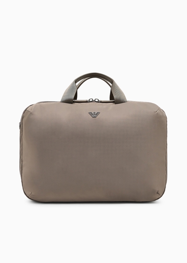 Emporio Armani 男士大容量拉链可拆肩带手提斜挎双肩包