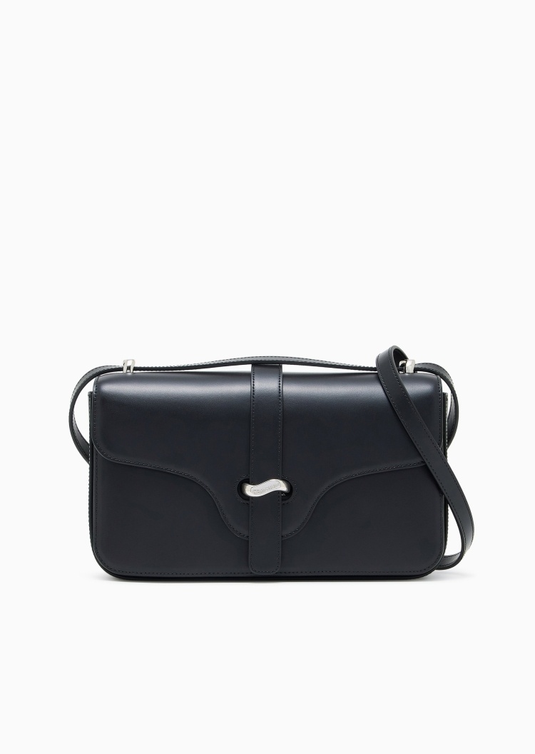 Emporio Armani 女士中号翻盖横款调节肩带单肩手提斜挎包