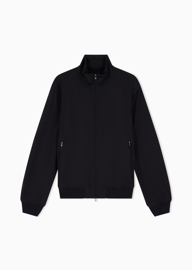 Emporio Armani 男士短款立领商务老钱风行政夹克