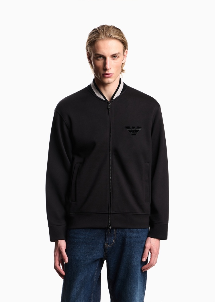 Emporio Armani 男士运动休闲飞行员夹克拉链卫衣外套