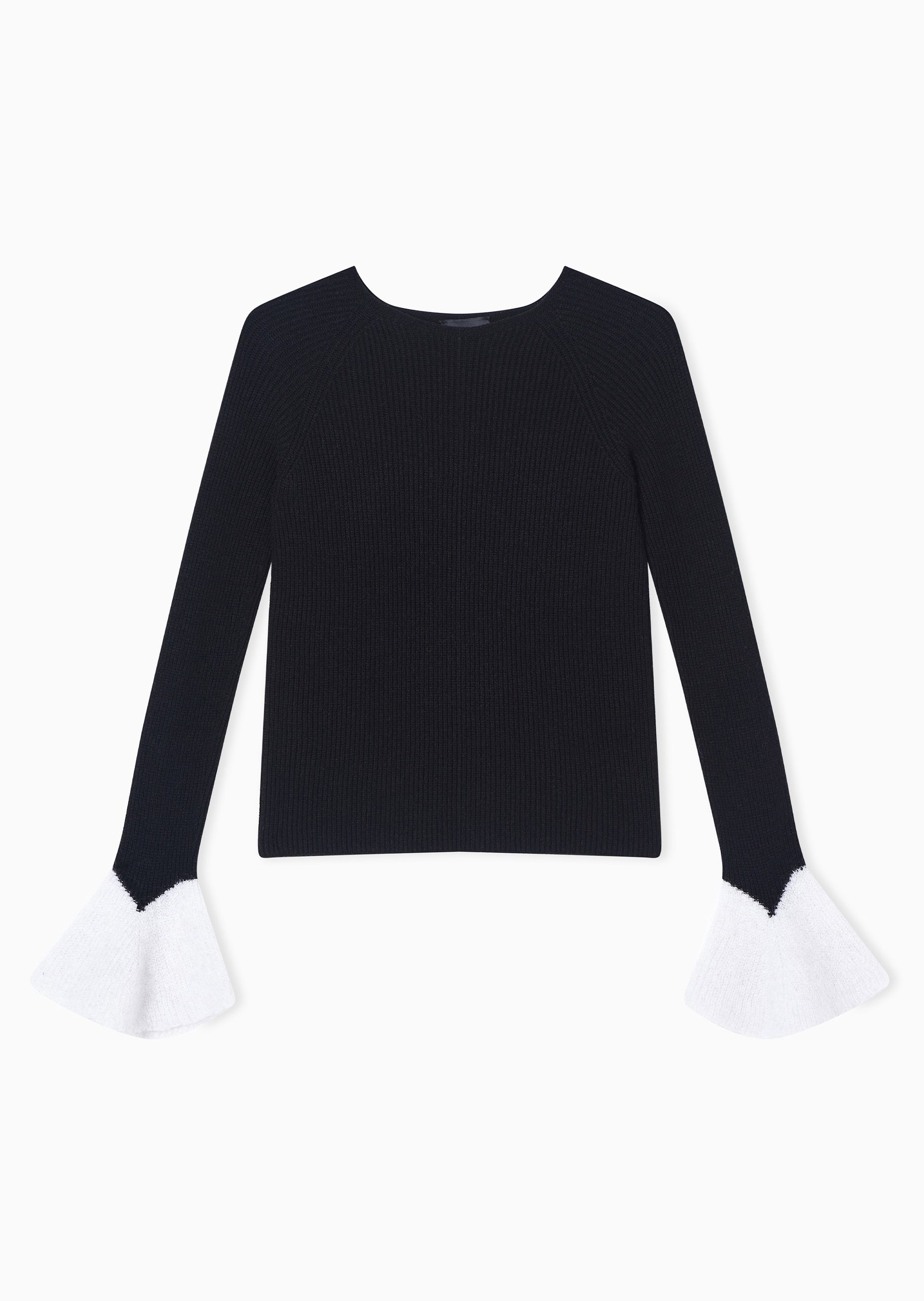 Emporio Armani 女士长袖圆领商务休闲套头针织毛衣