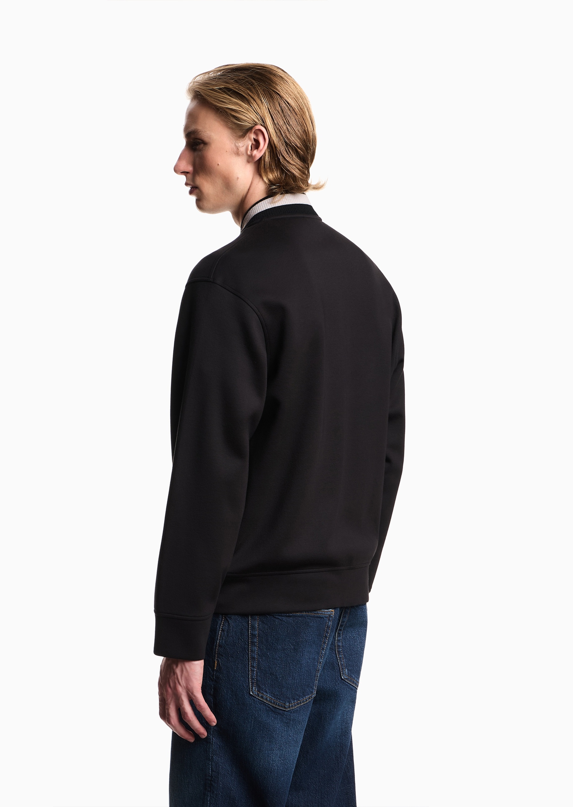 Emporio Armani 男士运动休闲飞行员夹克拉链卫衣外套