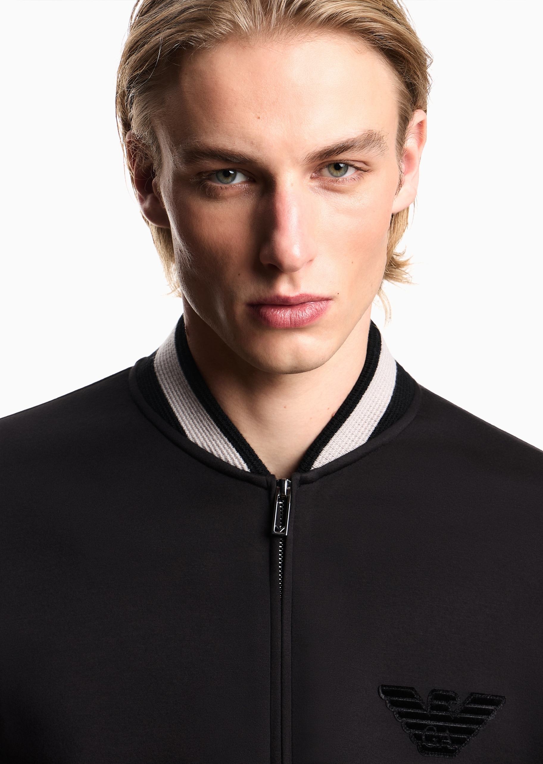 Emporio Armani 男士运动休闲飞行员夹克拉链卫衣外套