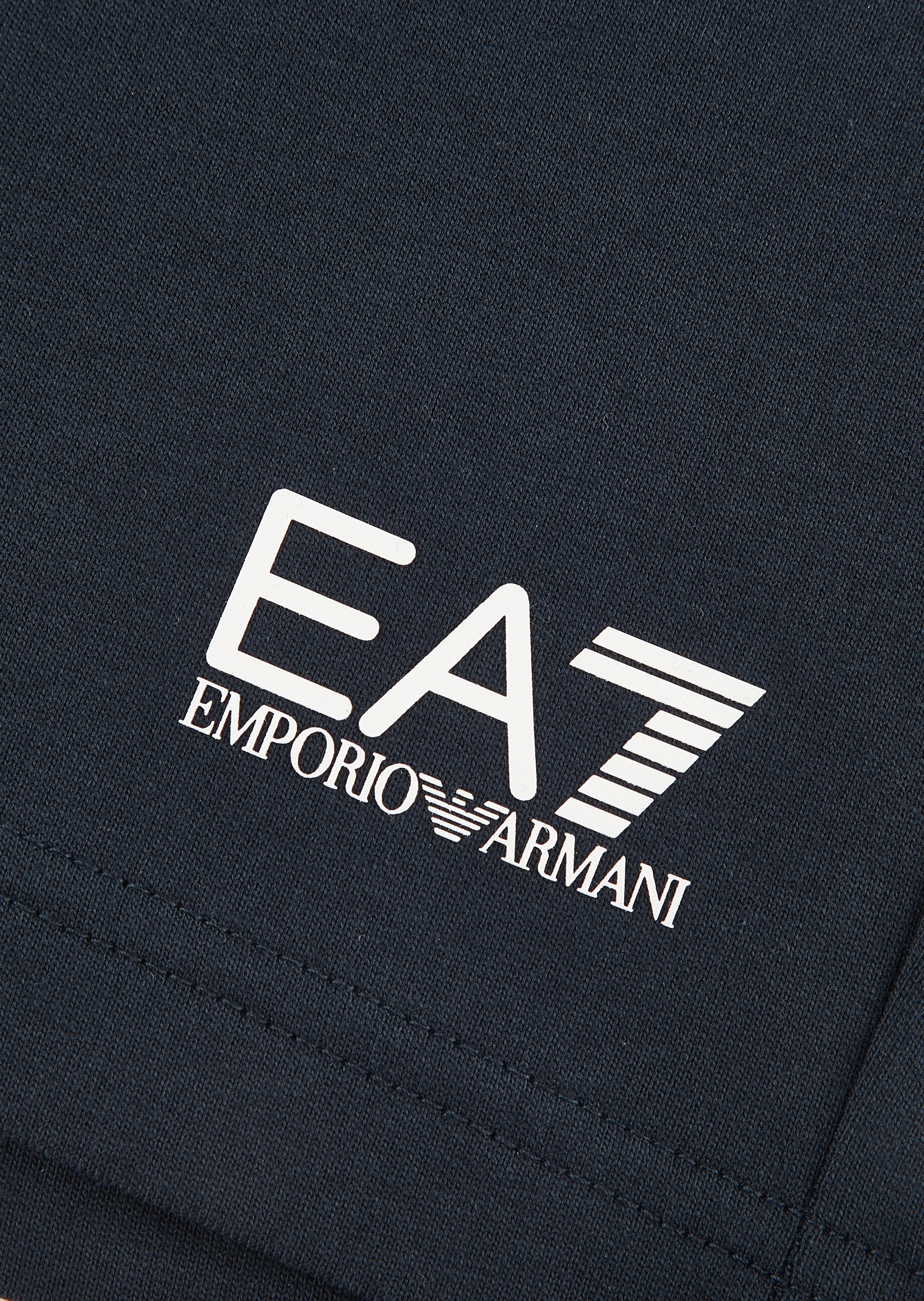 EA7 男士直筒运动纯棉户外健身训练短裤