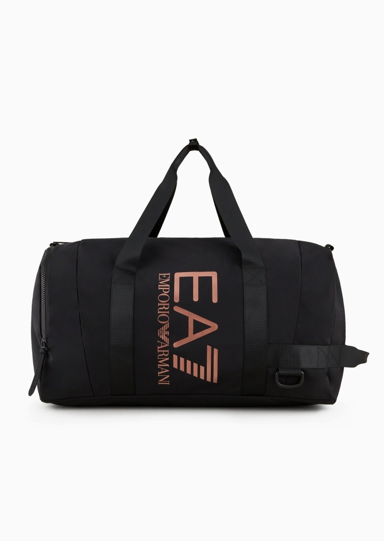 EA7 男女同款大号拉链健身训练手提斜挎健身包