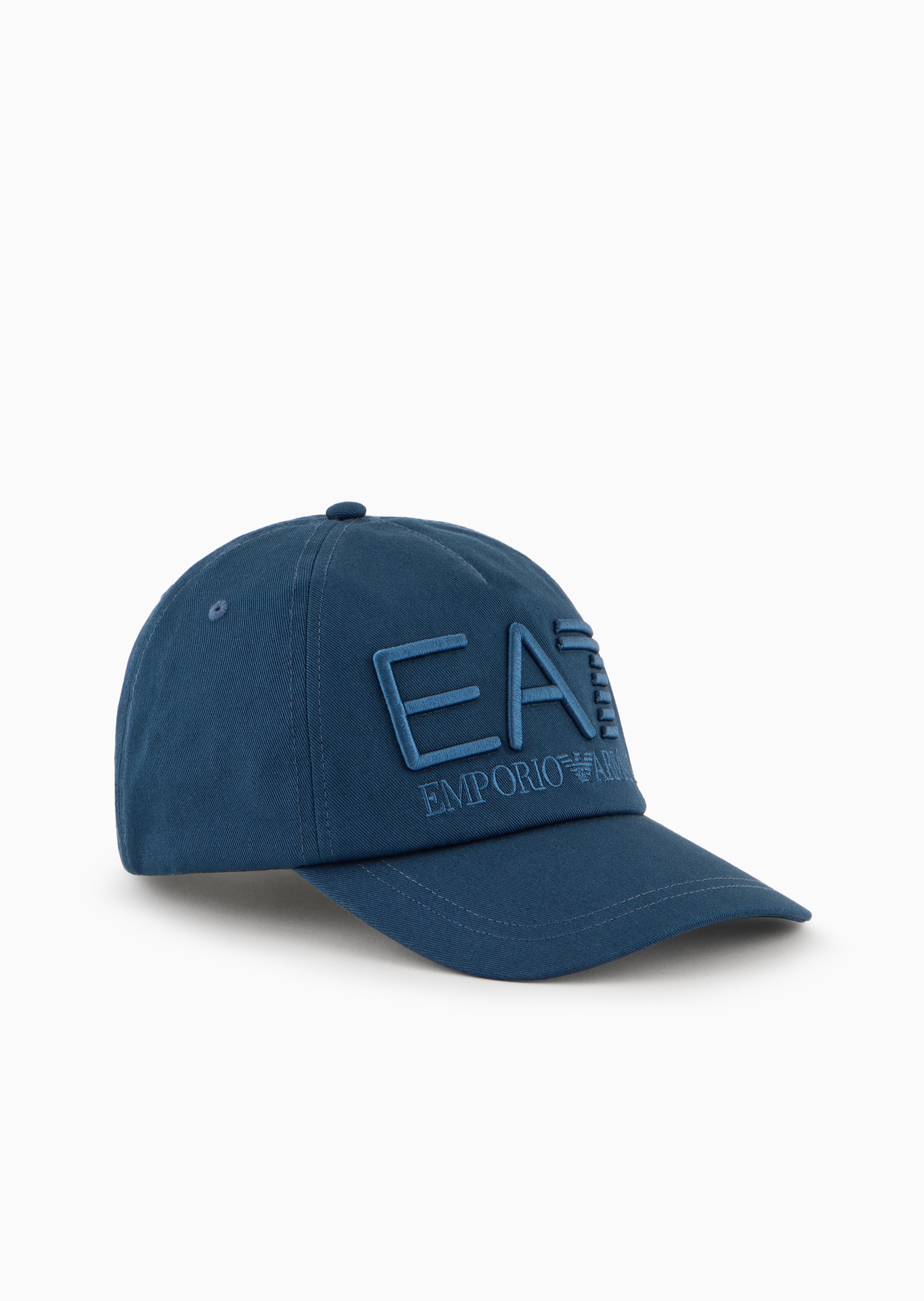 EA7 男女同款全棉链扣圆顶弯檐健身训练棒球帽
