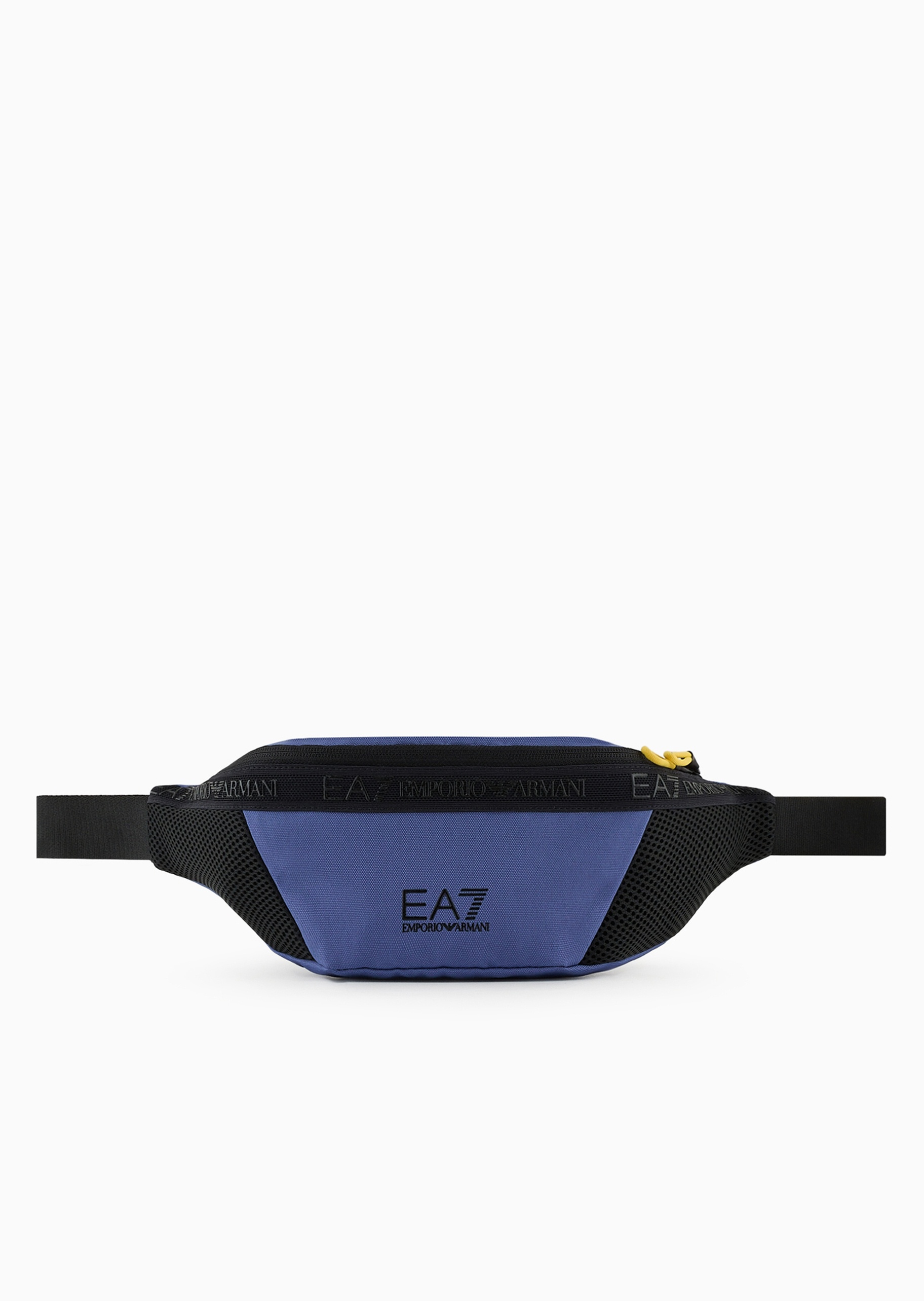 EA7 男士拉链可调节插扣袢带健身训练斜挎腰包