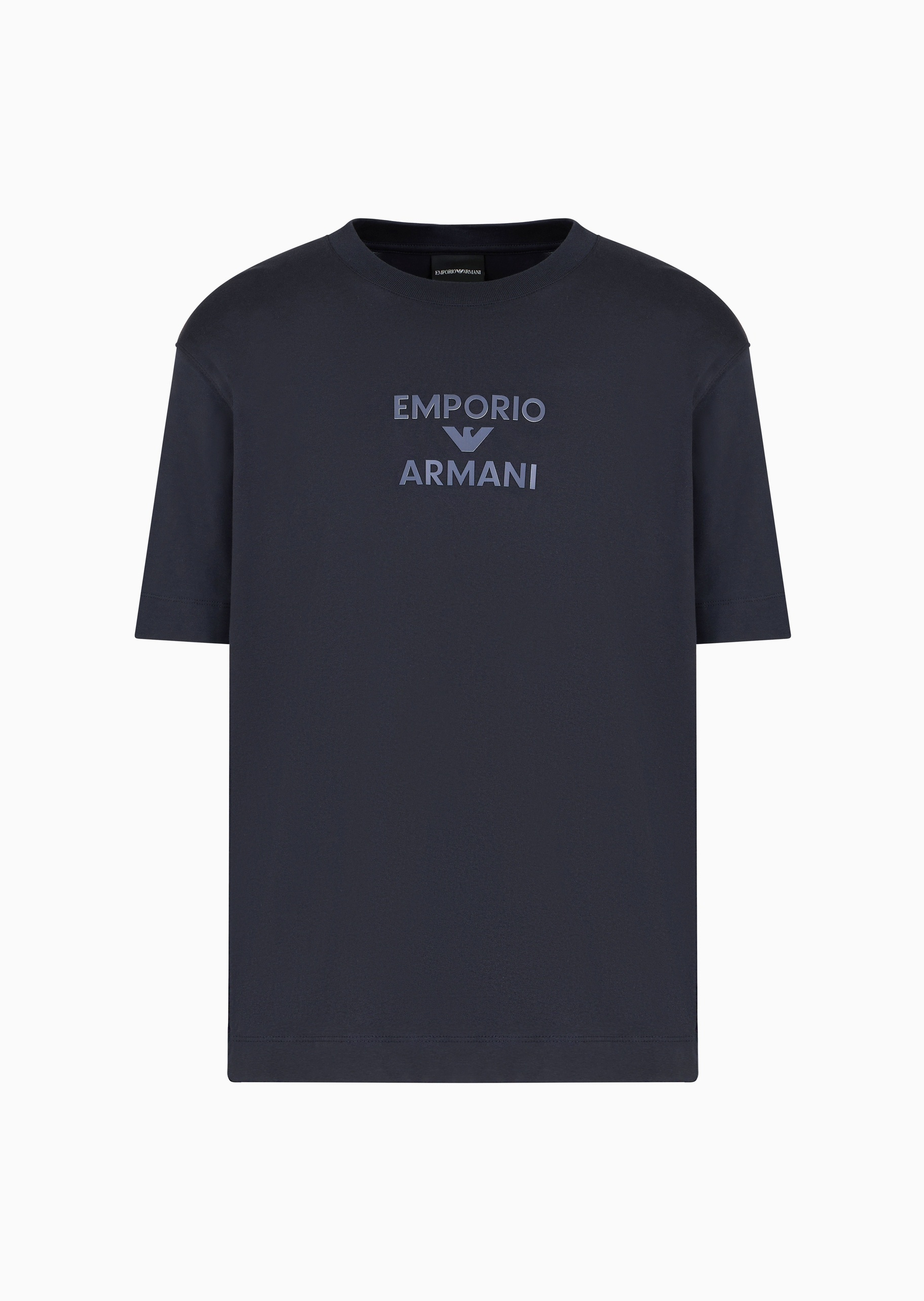 Emporio Armani 男士全棉宽松短袖圆领LOGO印花T恤