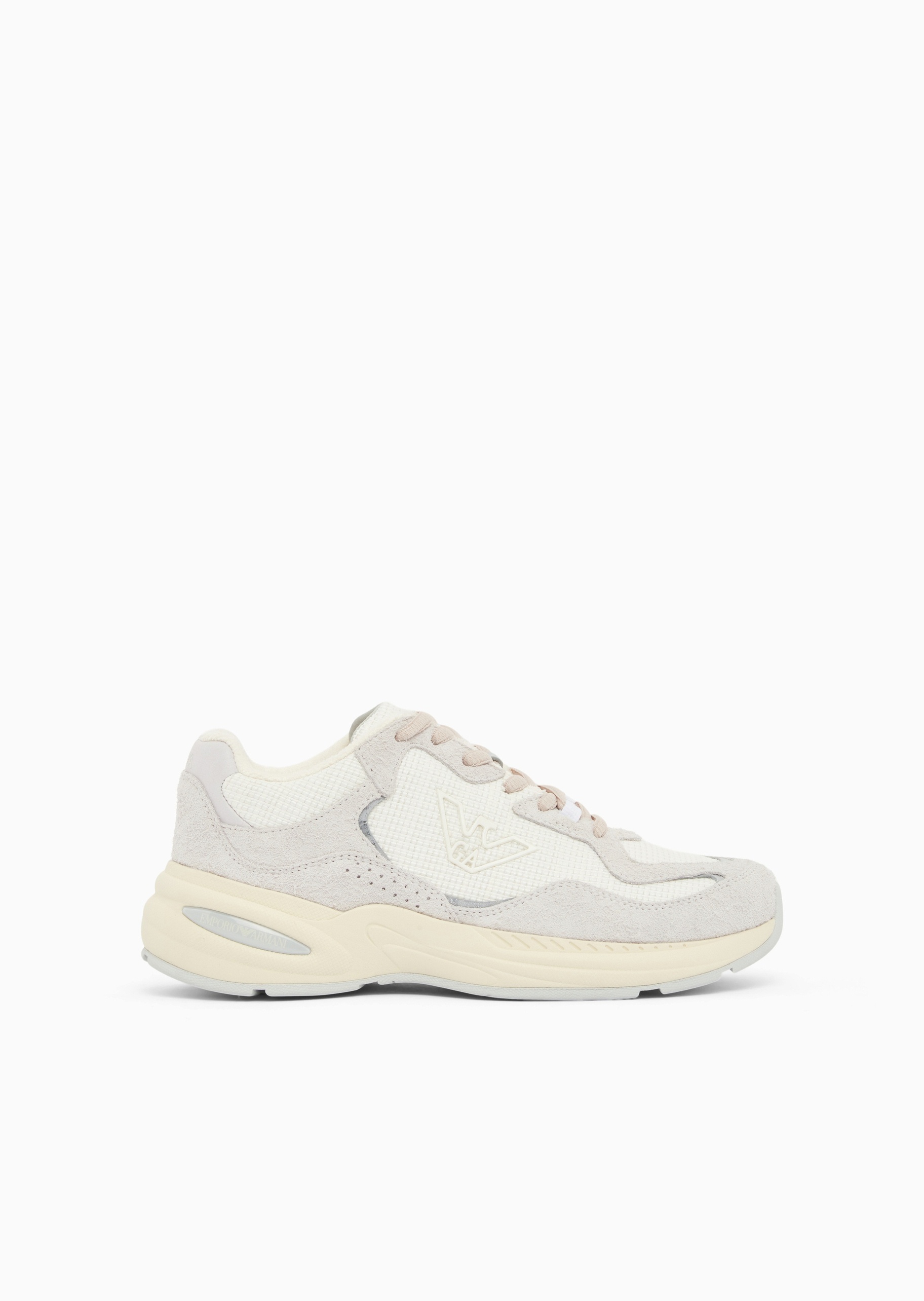 Emporio Armani 女士系带低帮厚底老爹拼接休闲运动鞋