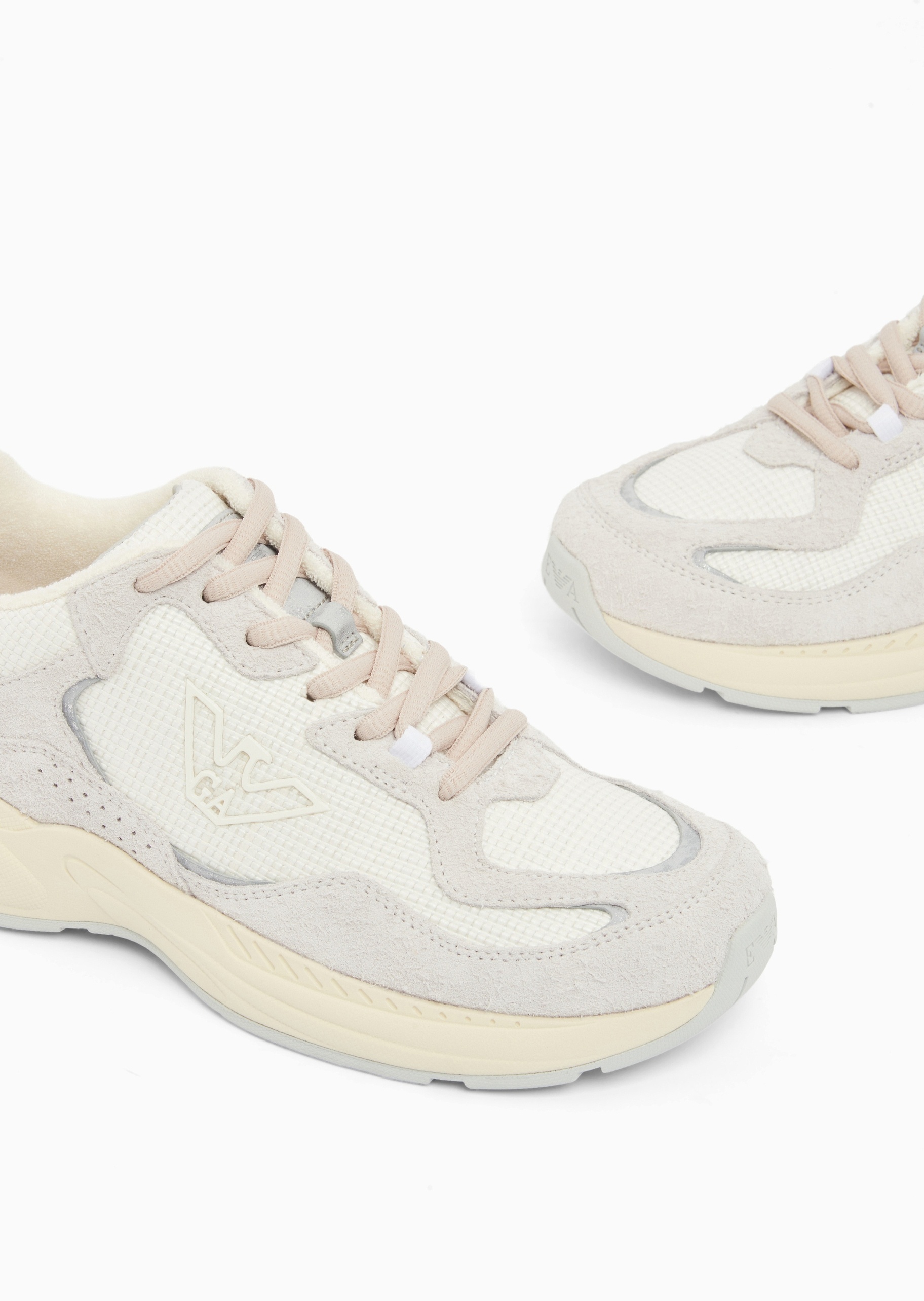 Emporio Armani 女士系带低帮厚底老爹拼接休闲运动鞋