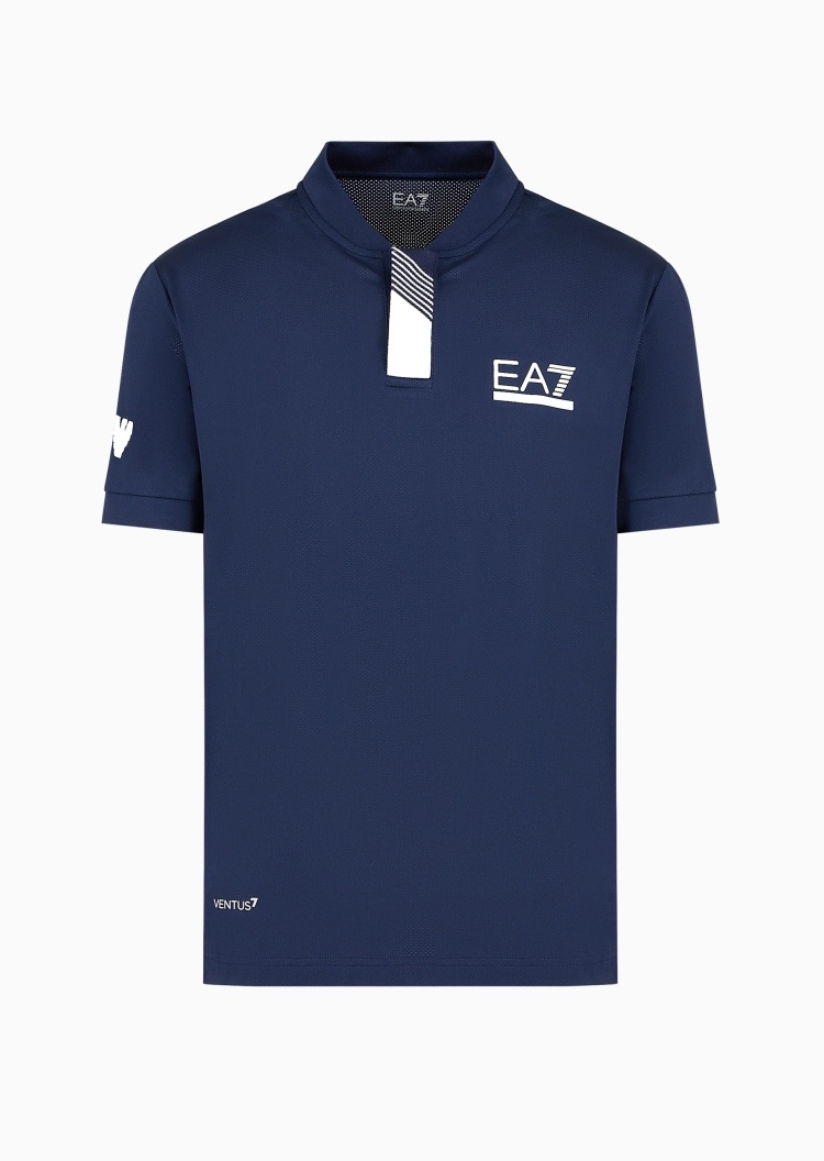 EA7 男士VENTUS7修身短袖网球Polo衫