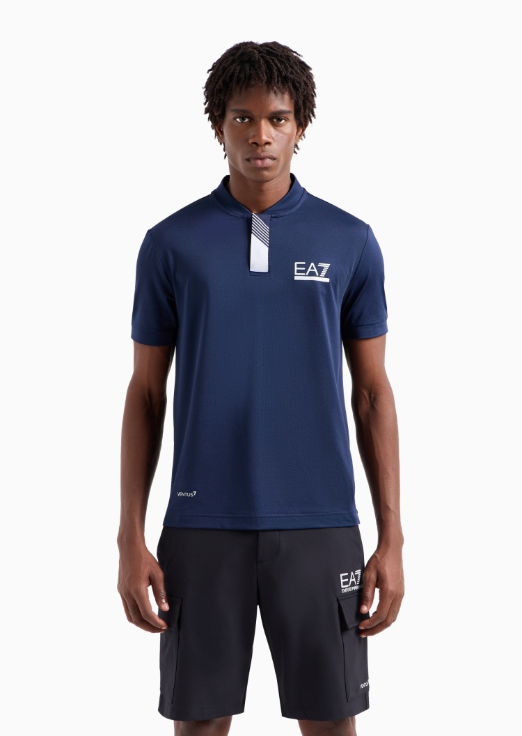 EA7 男士VENTUS7修身短袖网球Polo衫